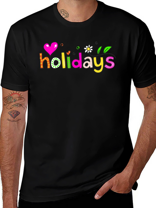 Holiday Graphic T-Shirt - Fun Colorful Design