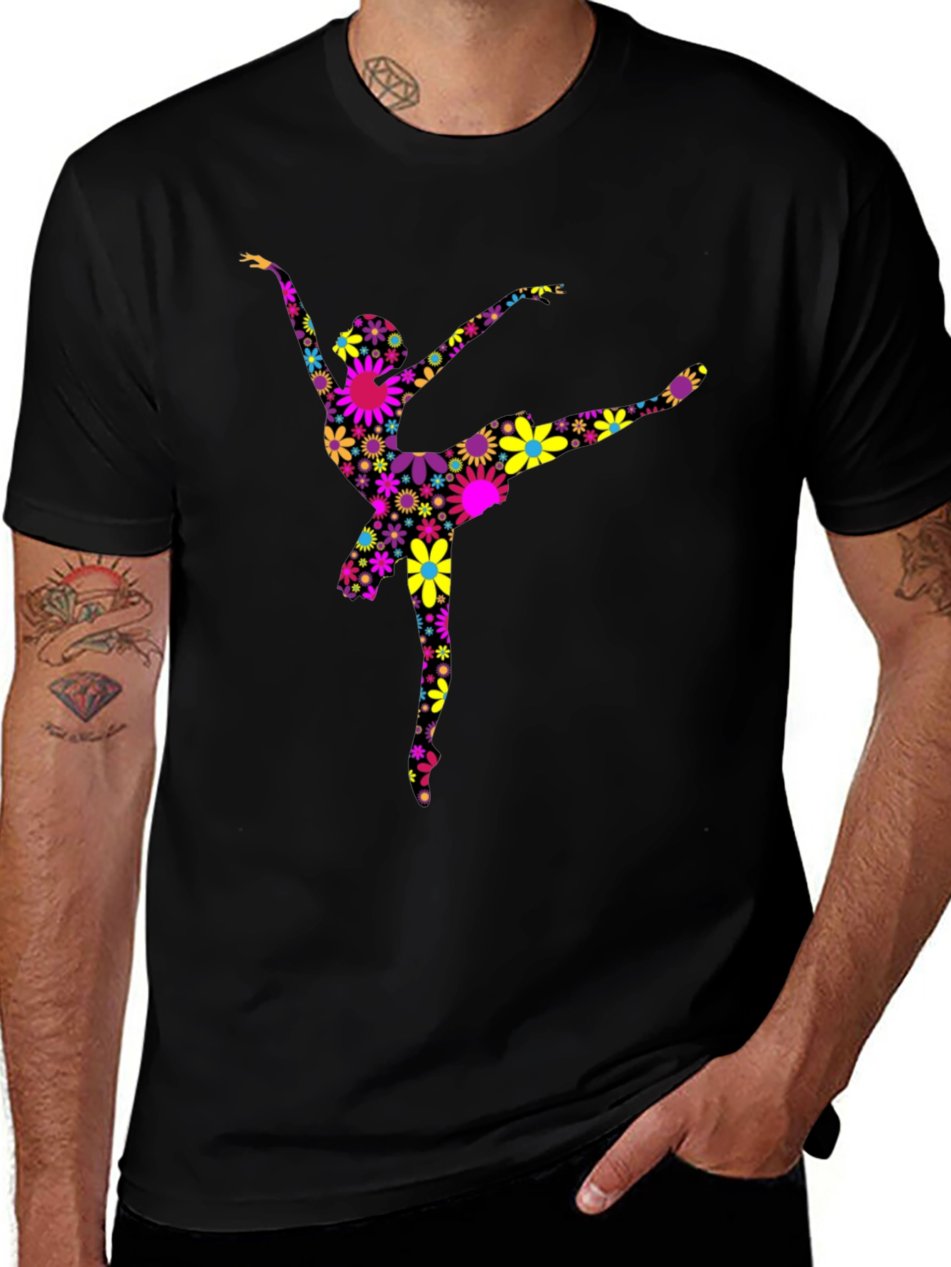 Floral Ballerina Graphic T-Shirt
