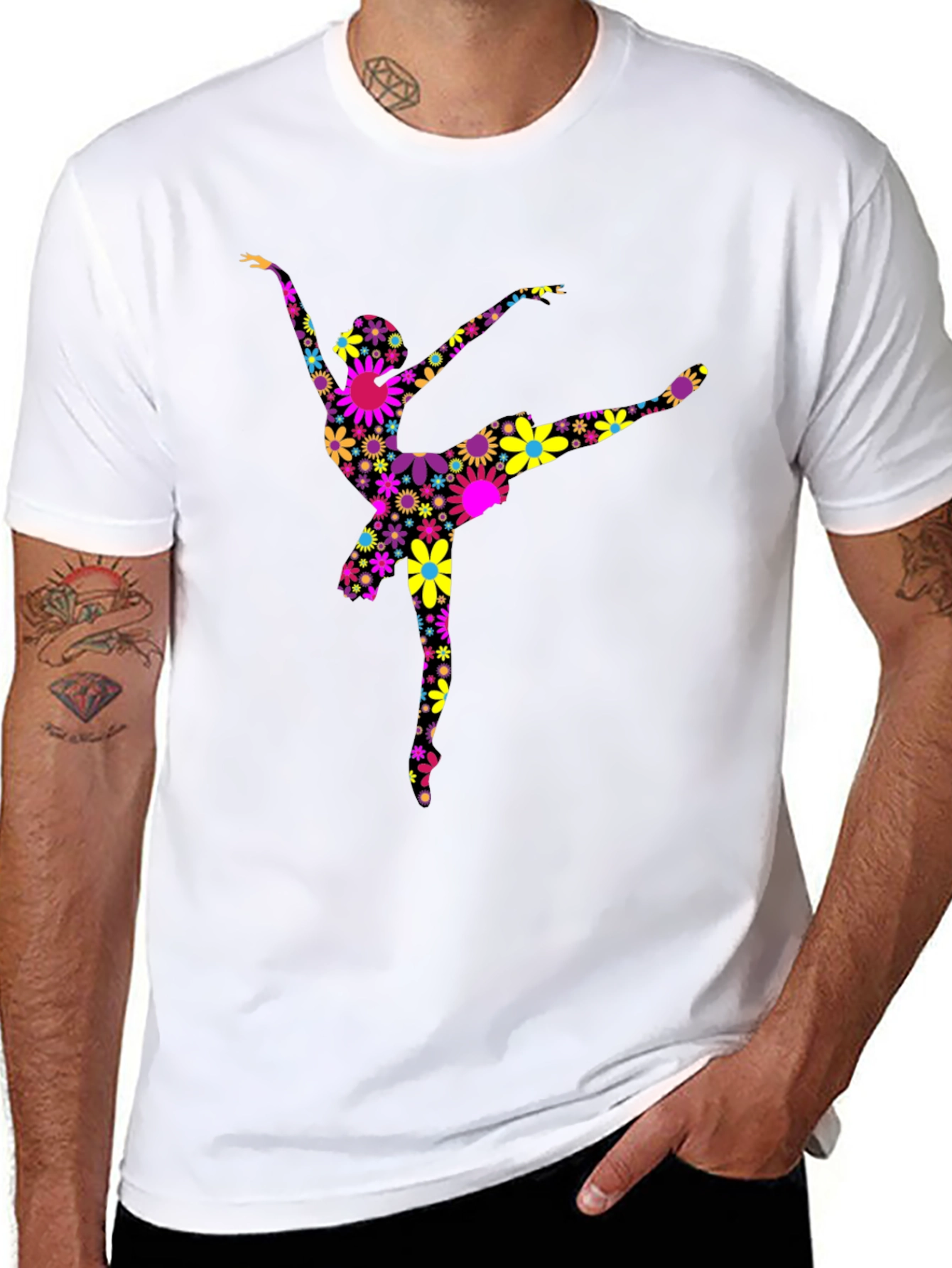 Floral Ballerina Graphic T-Shirt