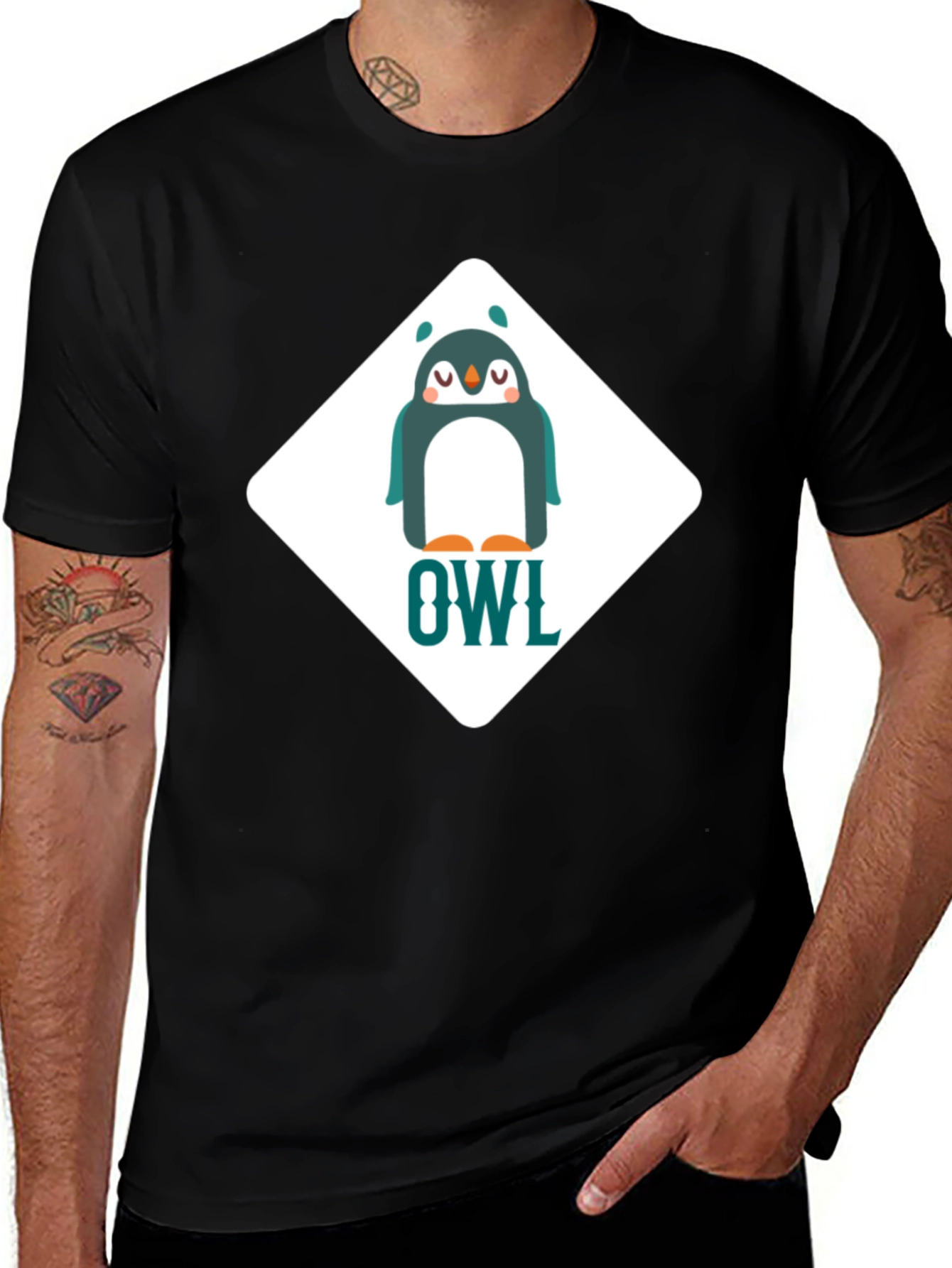 Penguin OWL T-Shirt - Unique Graphic Tee