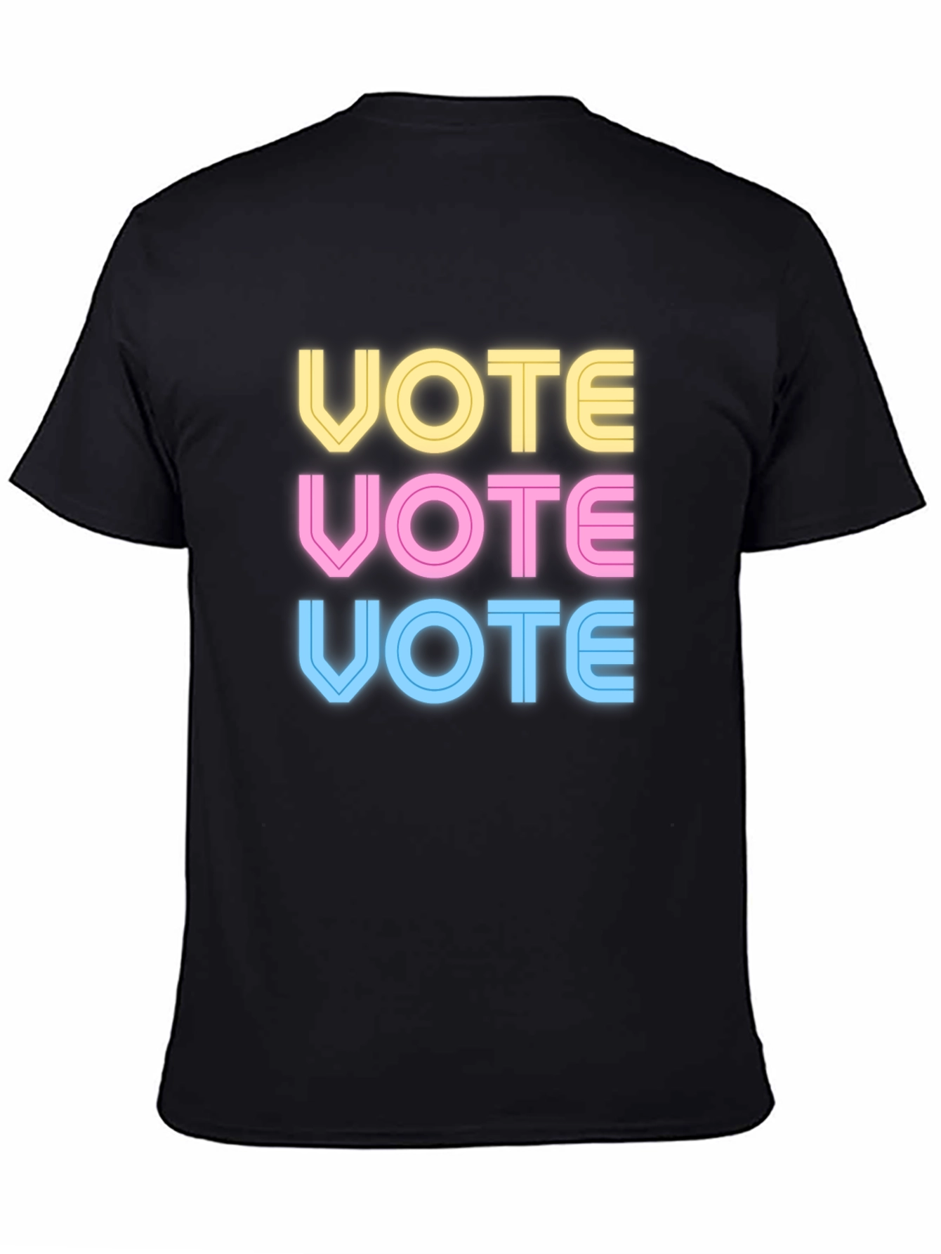 Vote Stacked Graphic Tee - Black