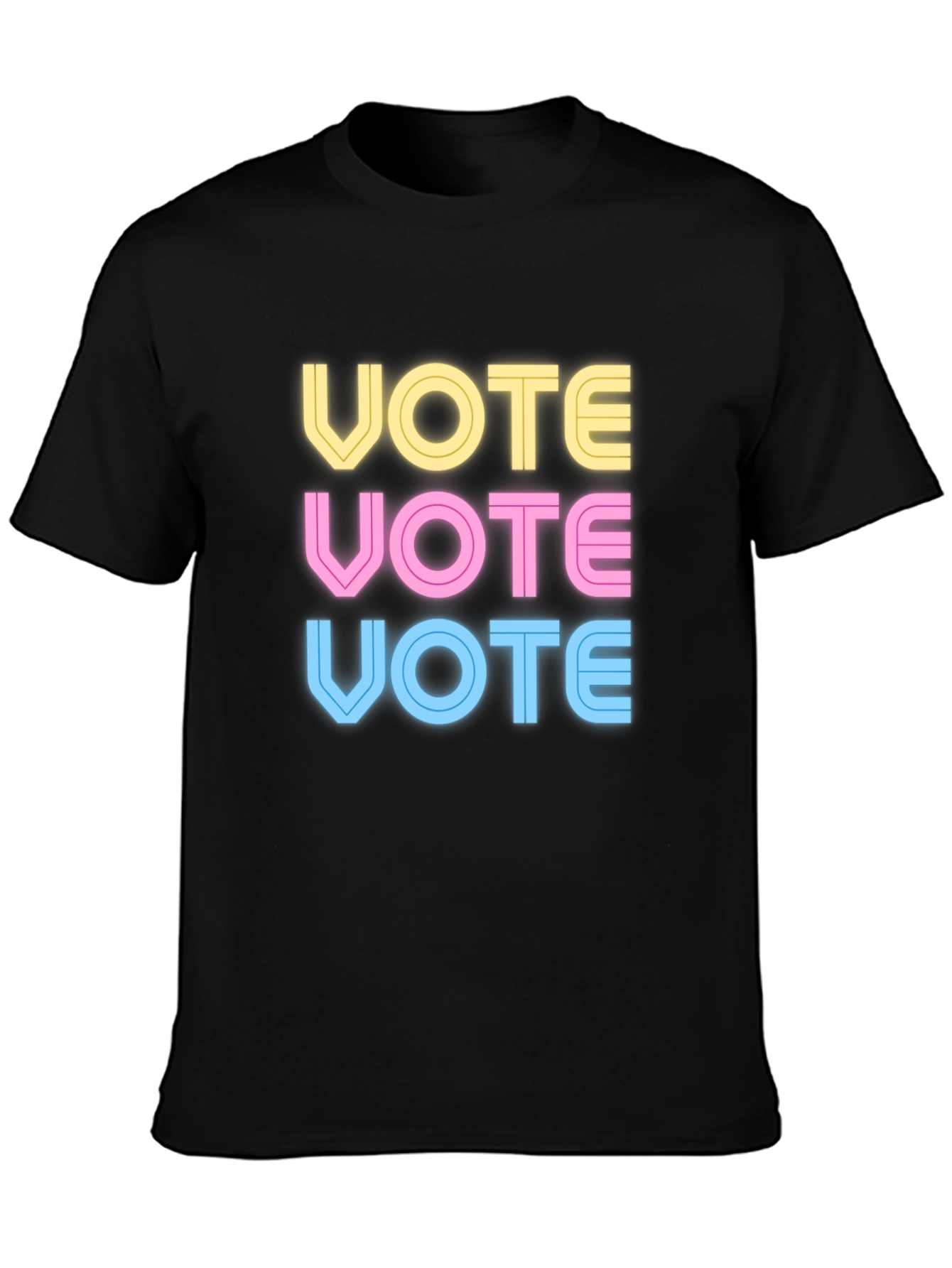 Vote Stacked Graphic Tee - Black