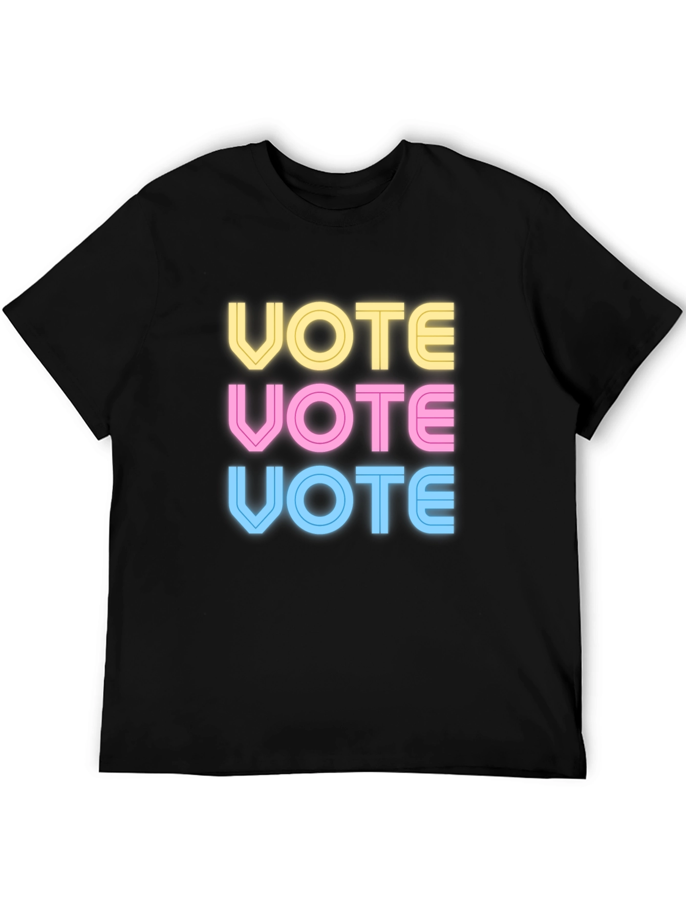 Vote Stacked Graphic Tee - Black