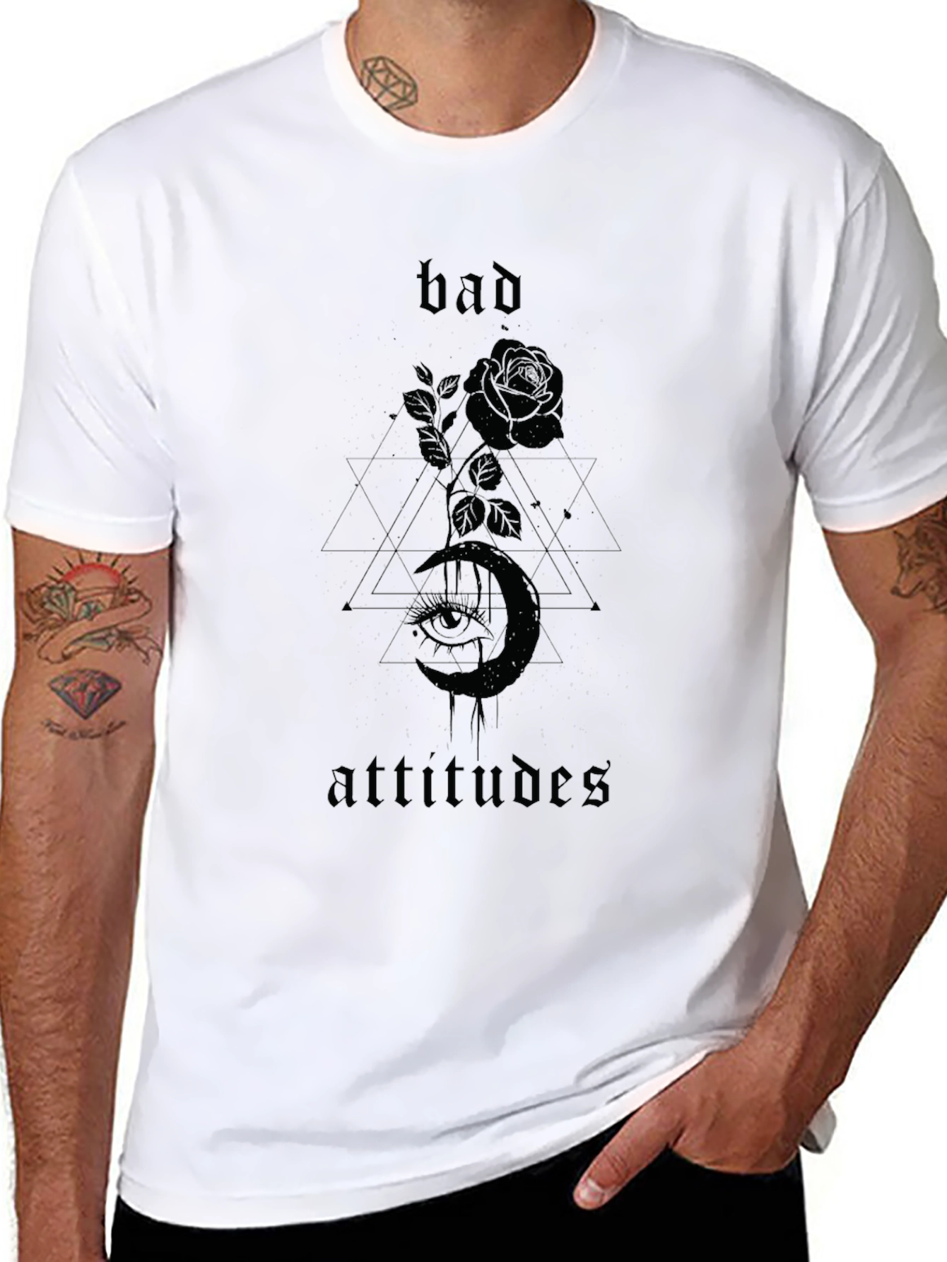 Bad Attitudes Graphic T-Shirt - Black