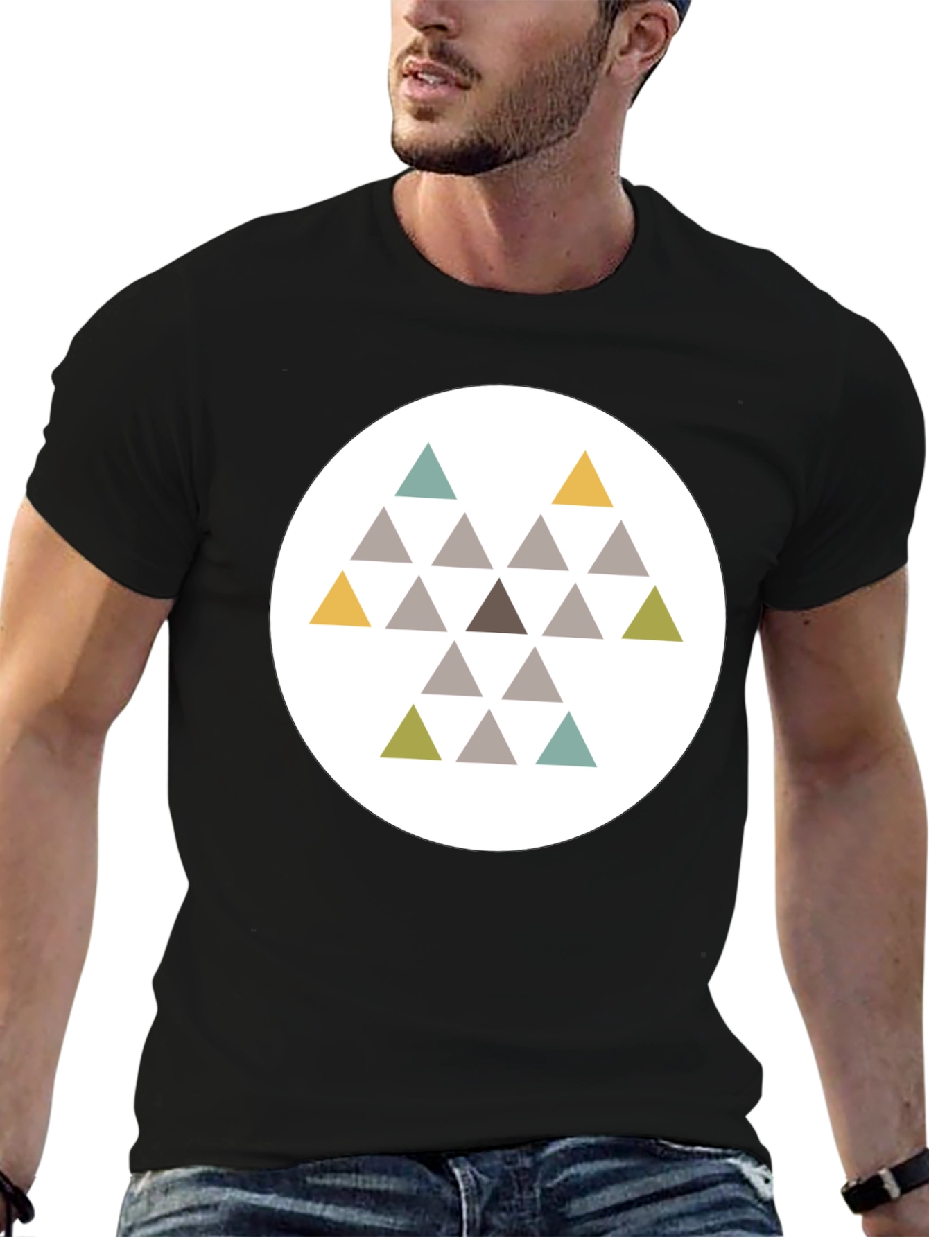 Modern Geometric Triangle T-Shirt
