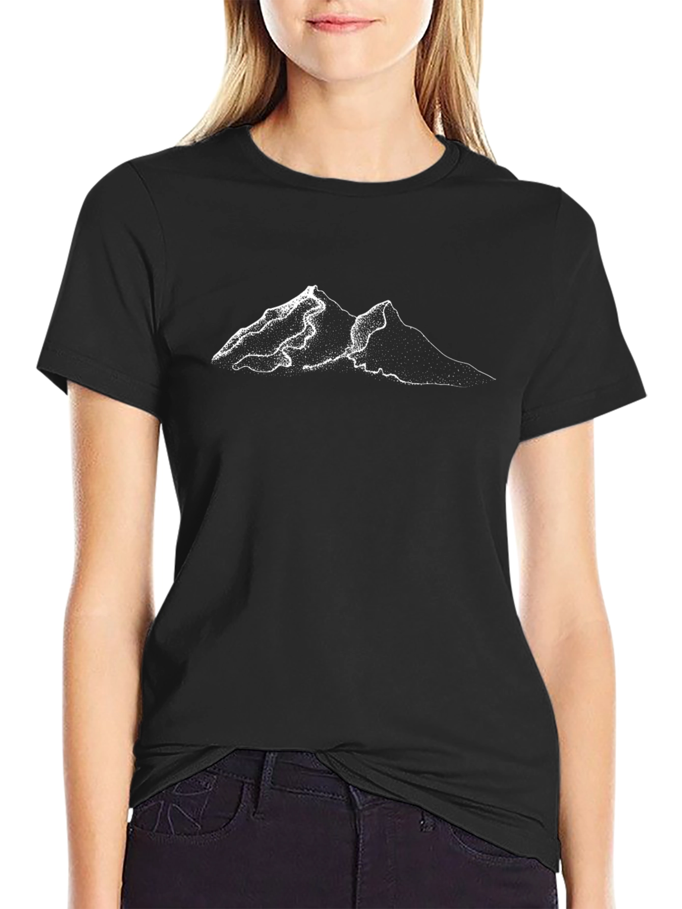 Minimalist Mountain Black T-Shirt