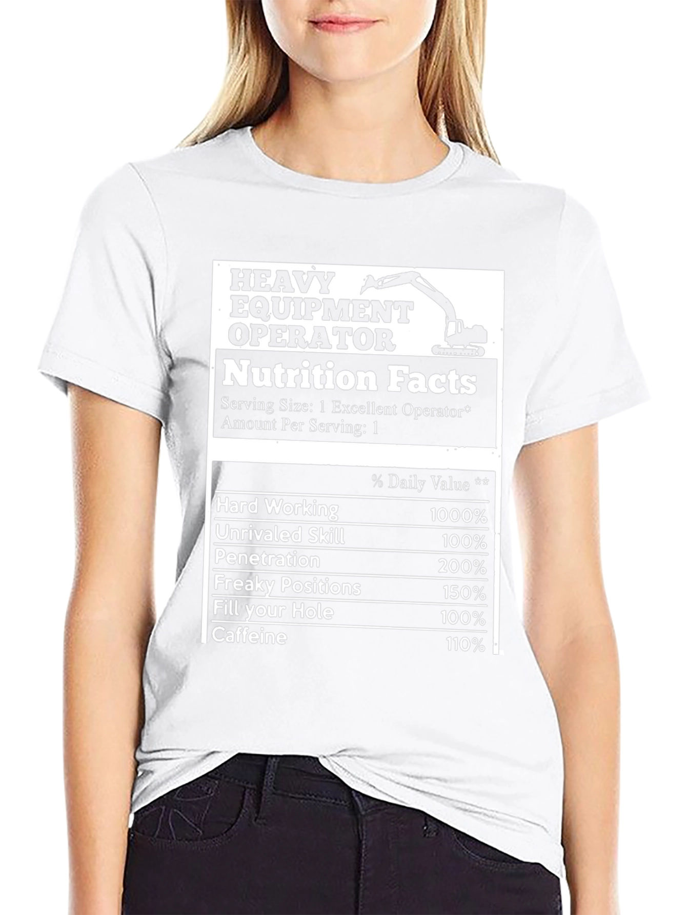 Heavy Equipment Operator Nutrition Facts T-Shirt