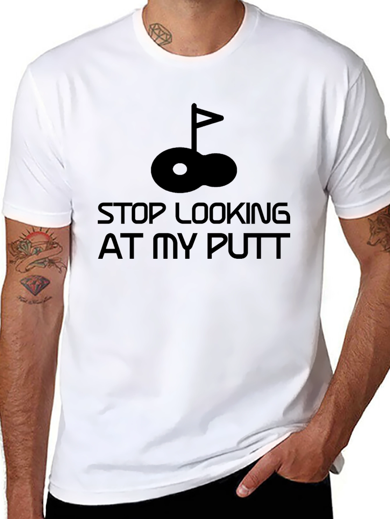 Stop Looking At My Putt T-Shirt Funny Golf Tee
