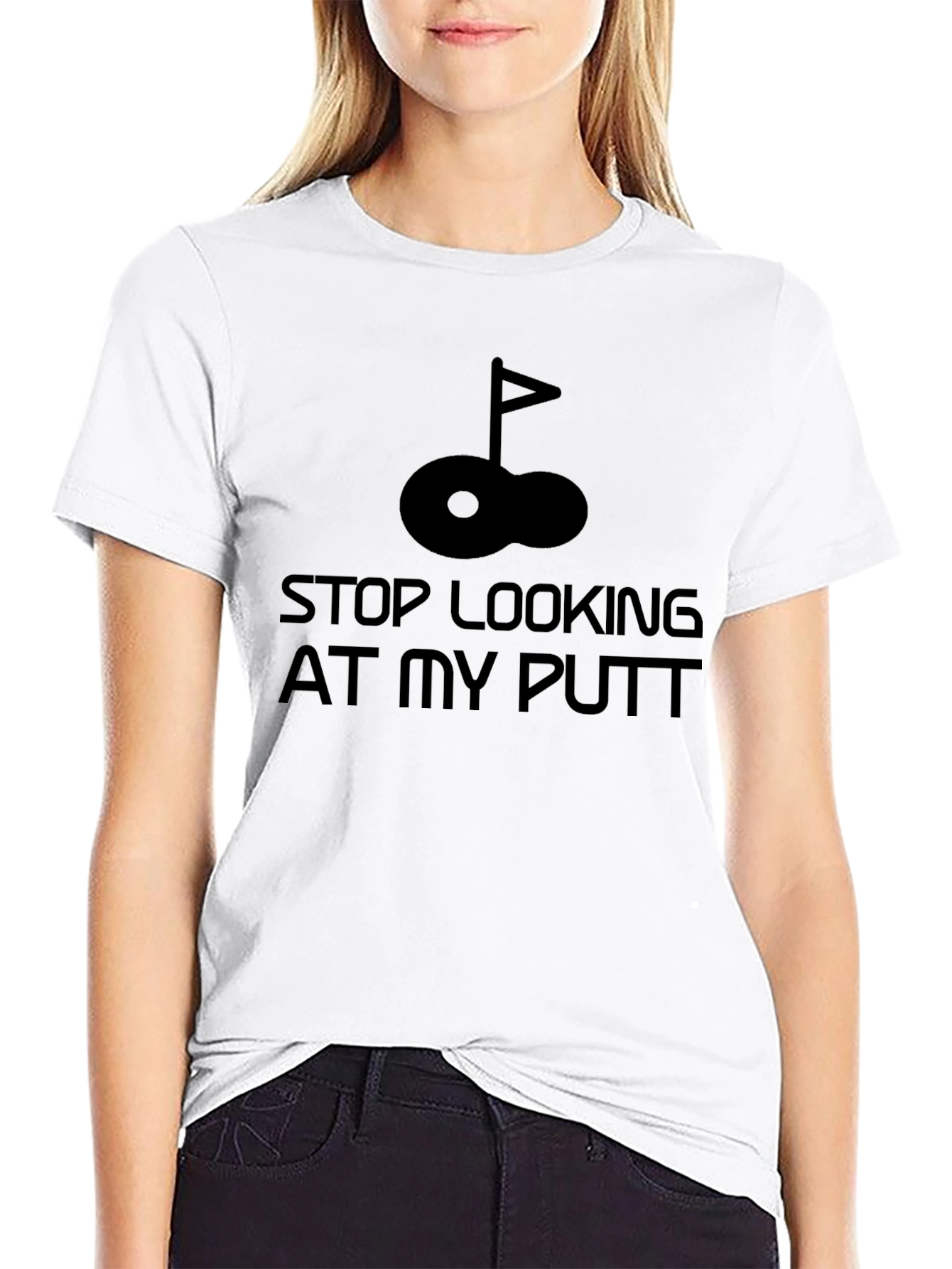 Stop Looking At My Putt T-Shirt Funny Golf Tee