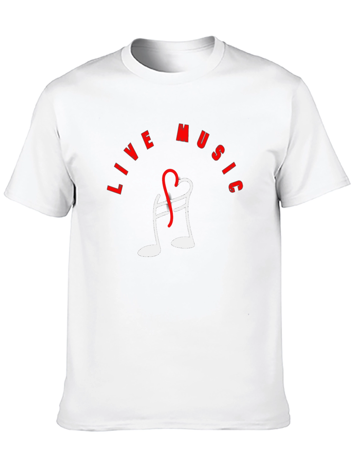 Live Music Tee - Heart Note Graphic T-Shirt