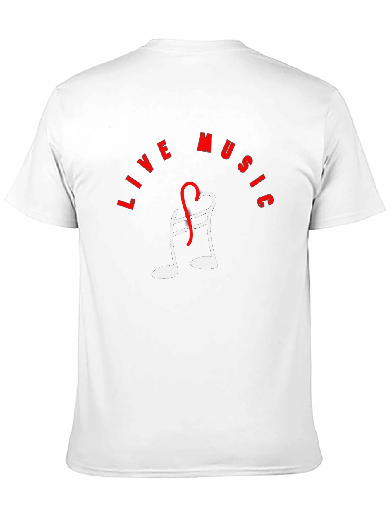 Live Music Tee - Heart Note Graphic T-Shirt