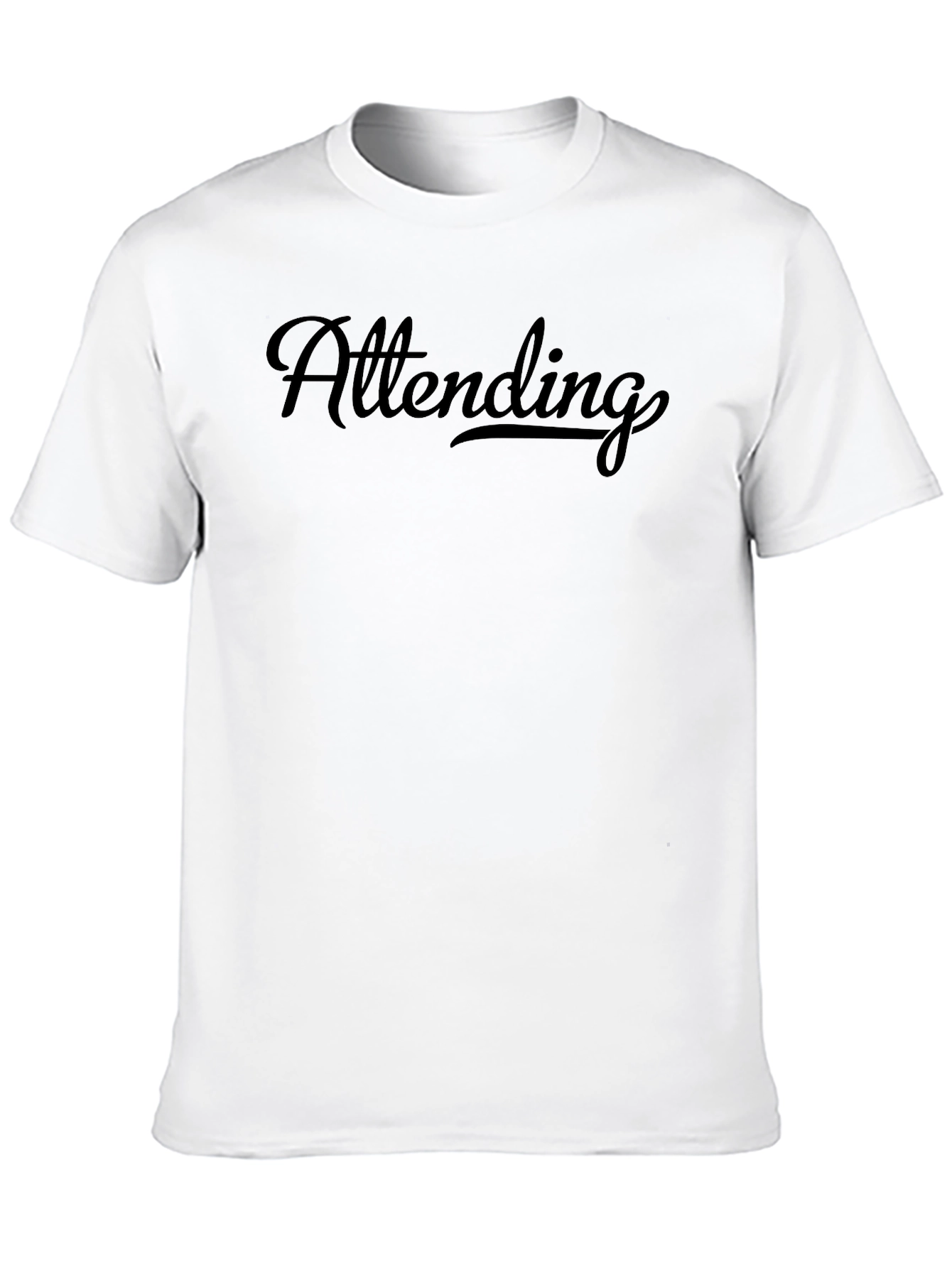 Attending Black Graphic T-Shirt - Modern Casual Wear