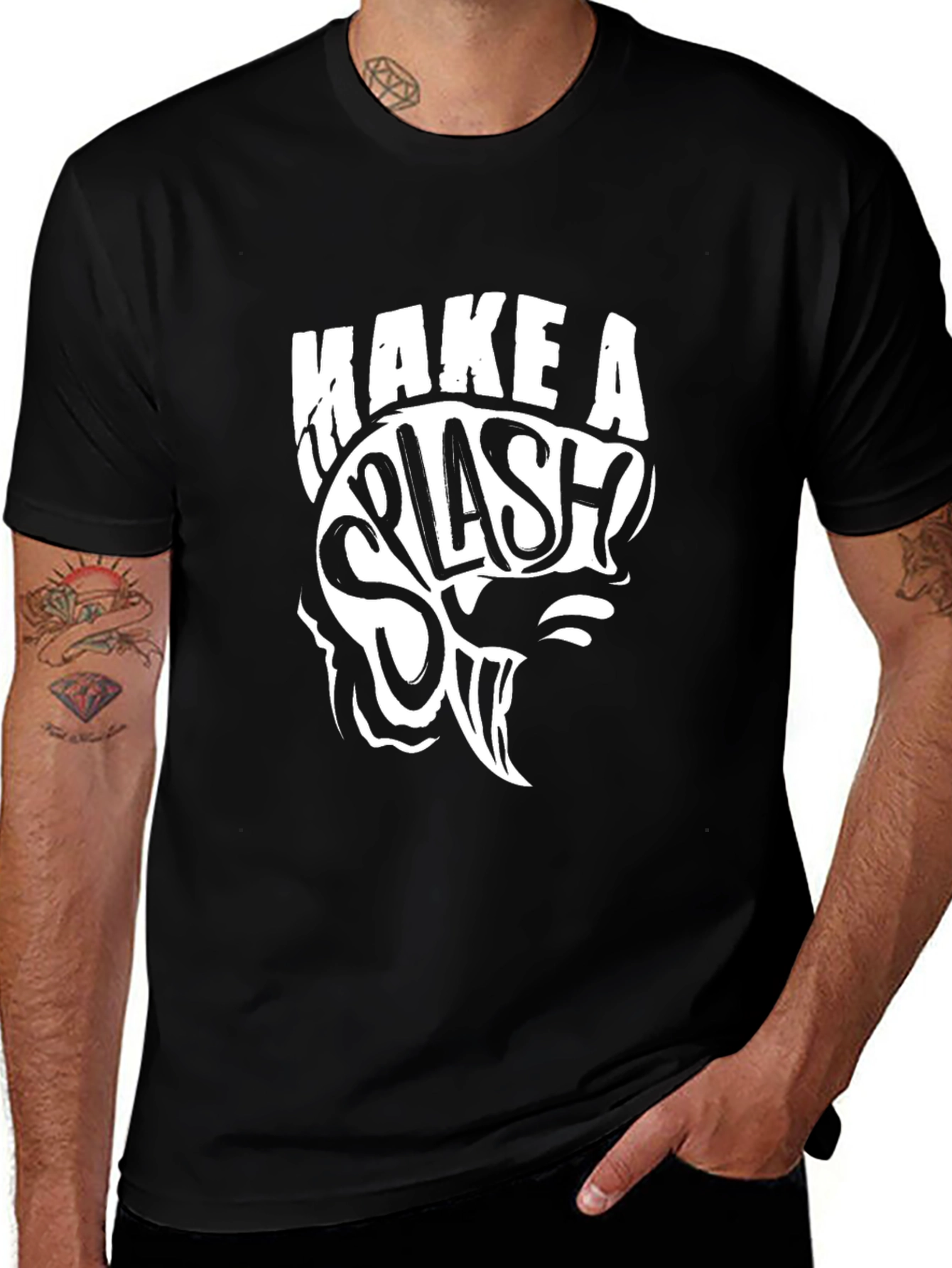 Make A Splash T-Shirt - Black Graphic Tee