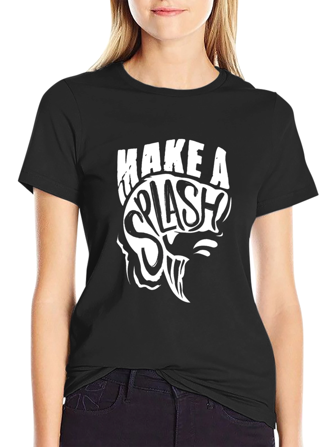 Make A Splash T-Shirt - Black Graphic Tee