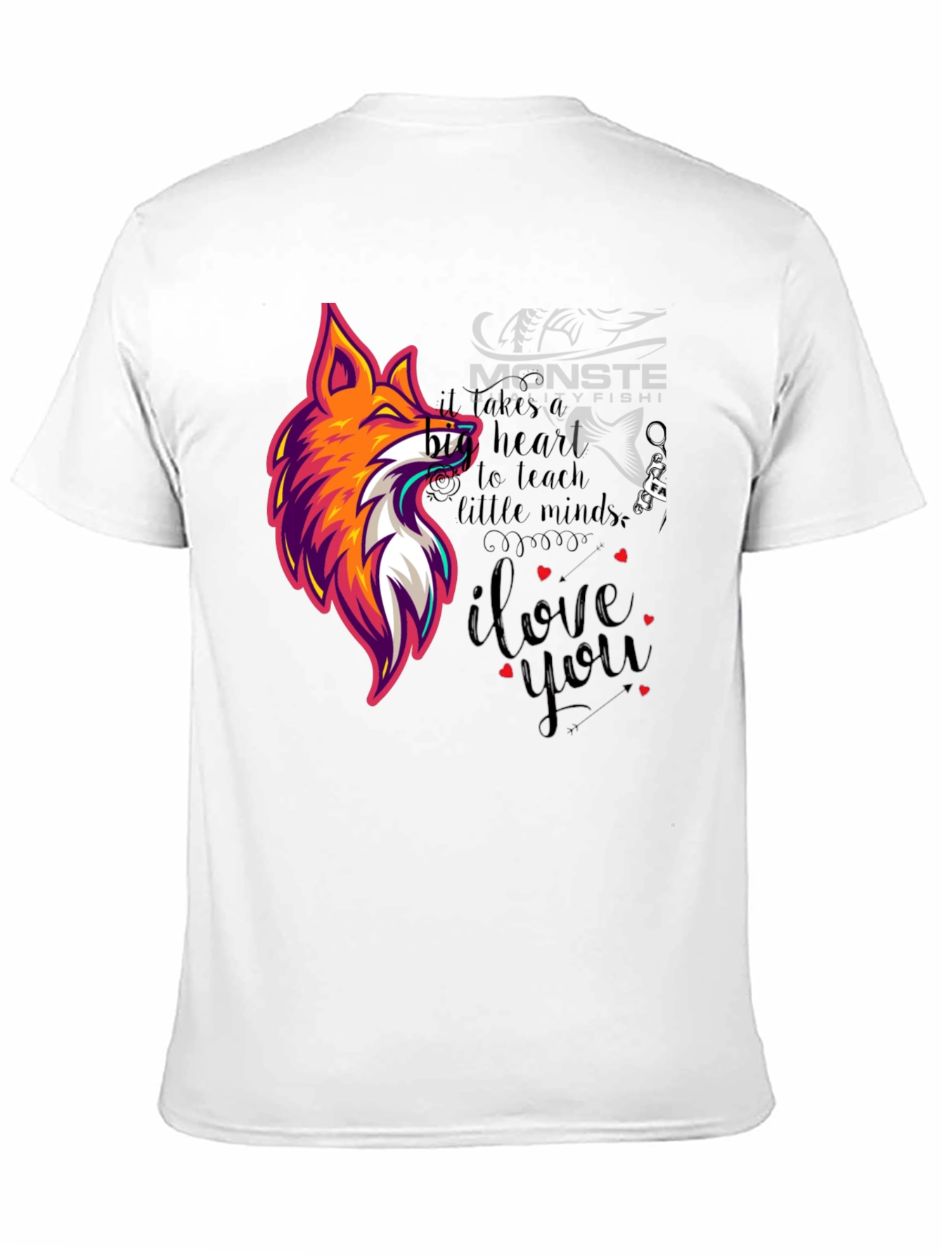 Stylish Graphic Tee - Fox & Heart Design