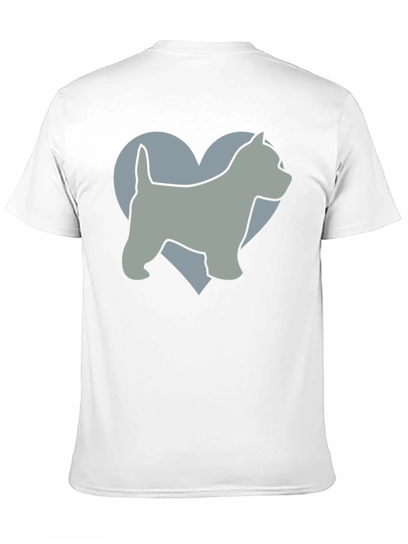 Dog Lover Tee: Westie Heart Graphic Black T-Shirt