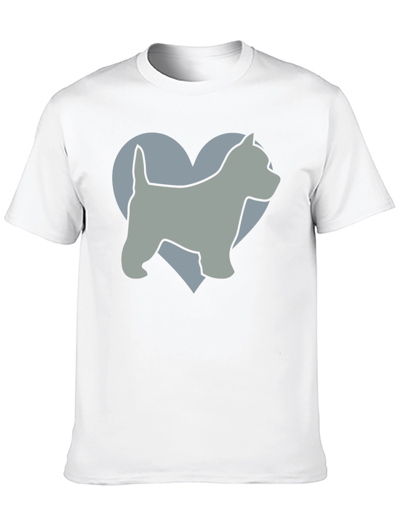 Dog Lover Tee: Westie Heart Graphic Black T-Shirt