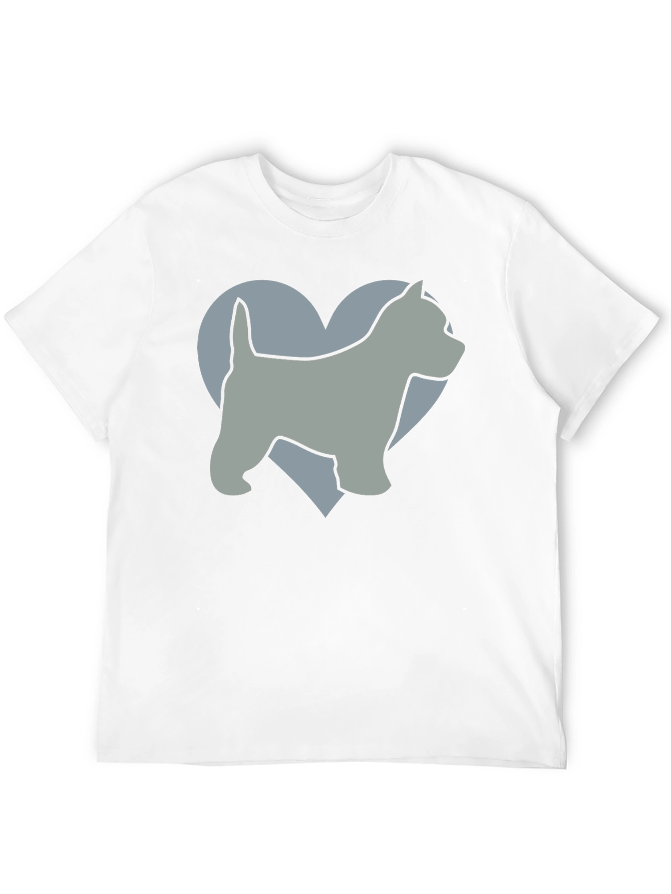 Dog Lover Tee: Westie Heart Graphic Black T-Shirt