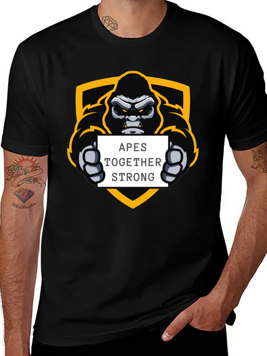 Apes Together Strong Black Graphic Tee