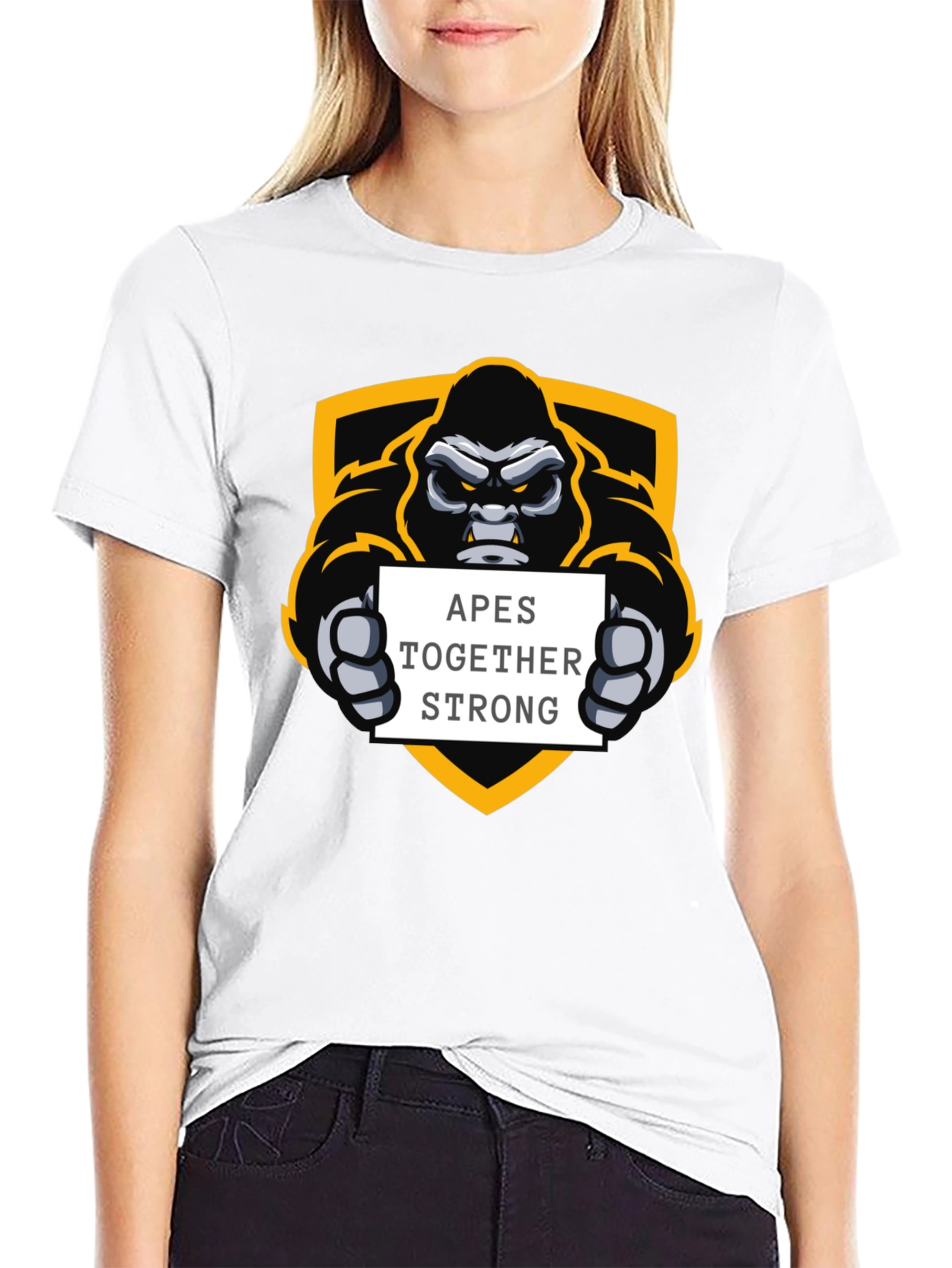 Apes Together Strong Black Graphic Tee