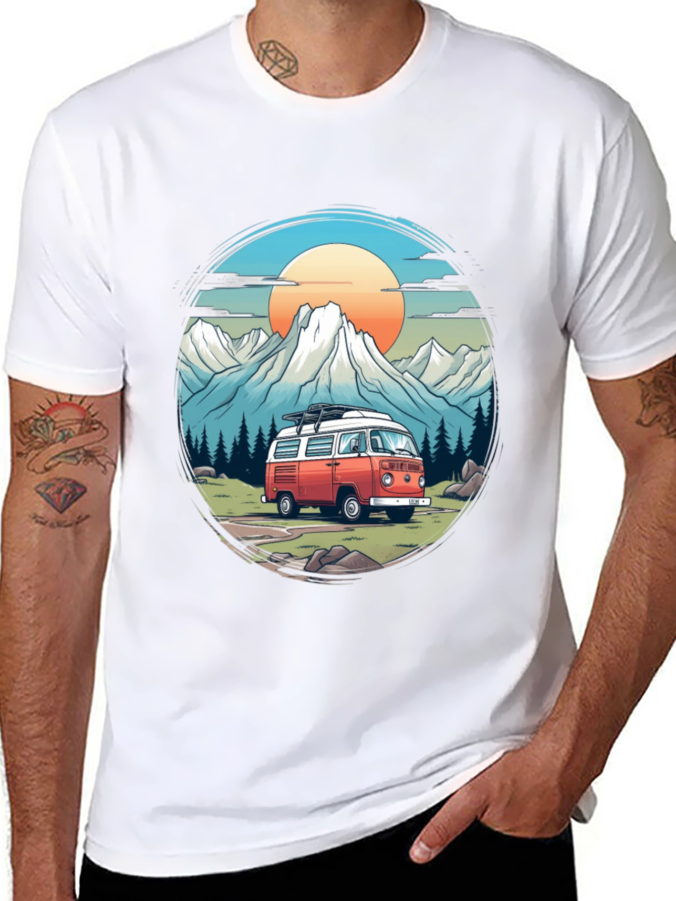 Retro Camper Van Adventure T-Shirt