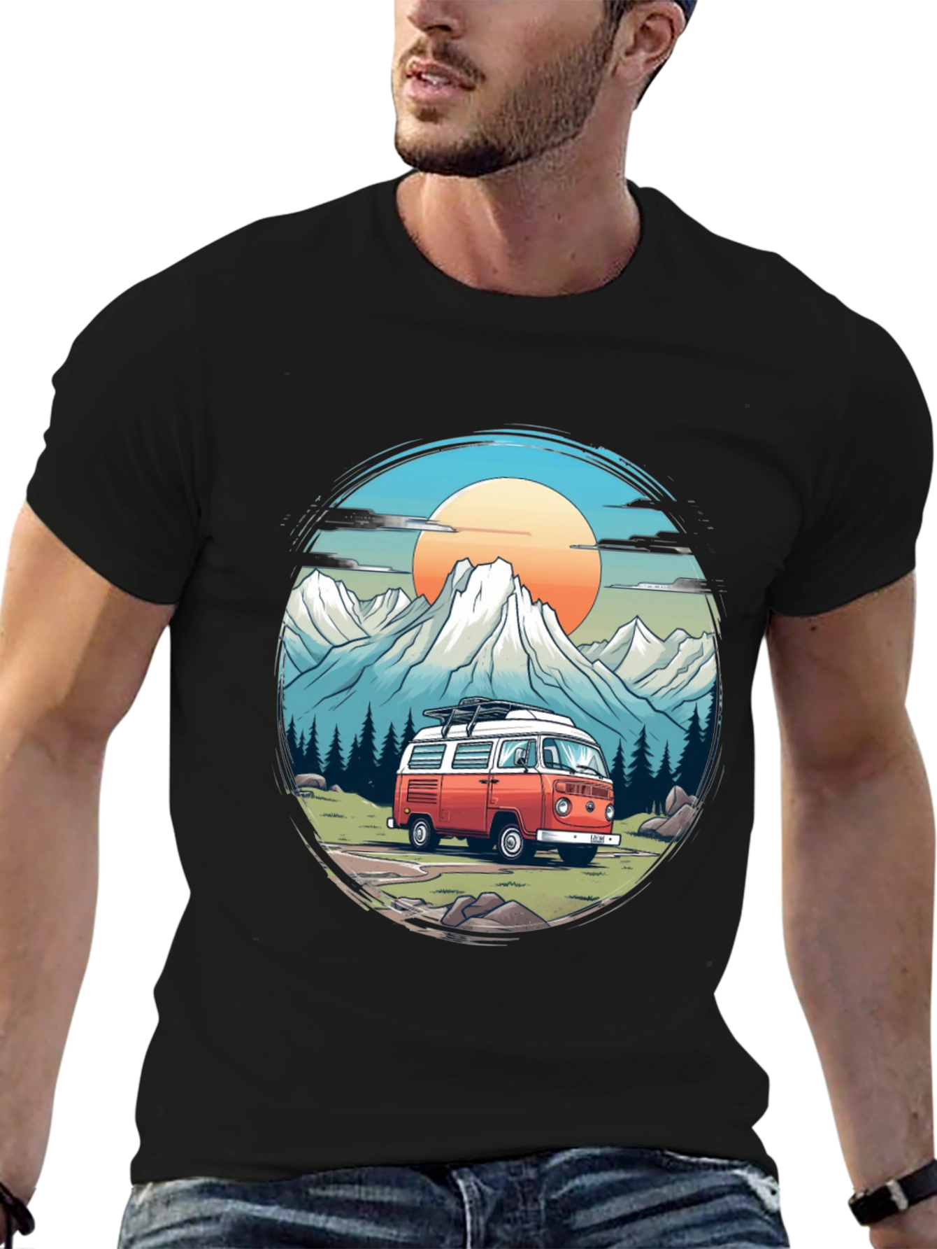 Retro Camper Van Adventure T-Shirt