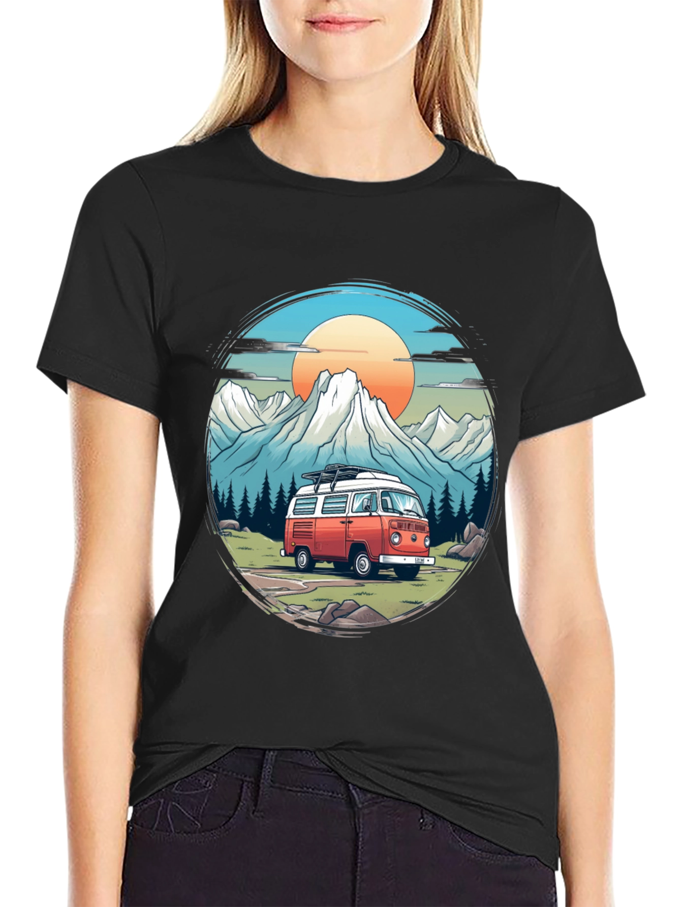Retro Camper Van Adventure T-Shirt