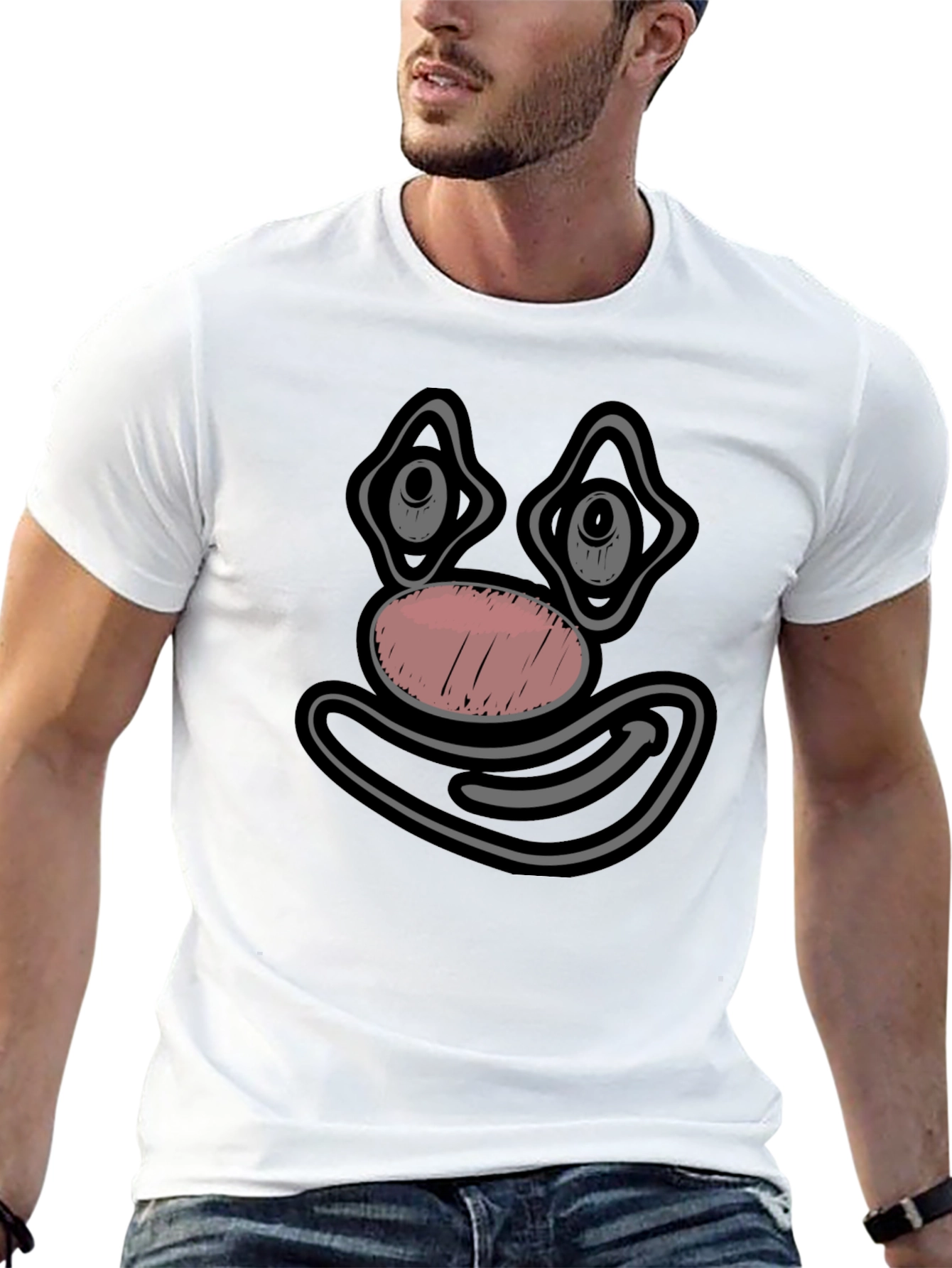 Clown Face Graphic Tee - Black Cotton T-Shirt