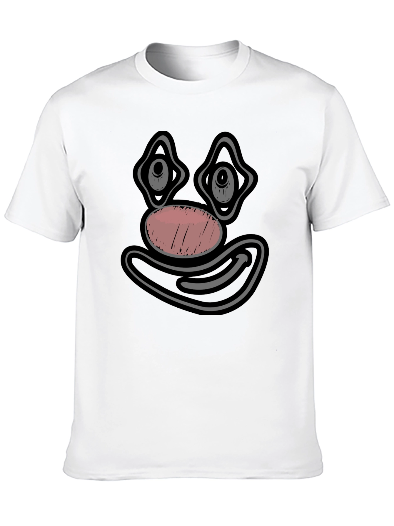 Clown Face Graphic Tee - Black Cotton T-Shirt