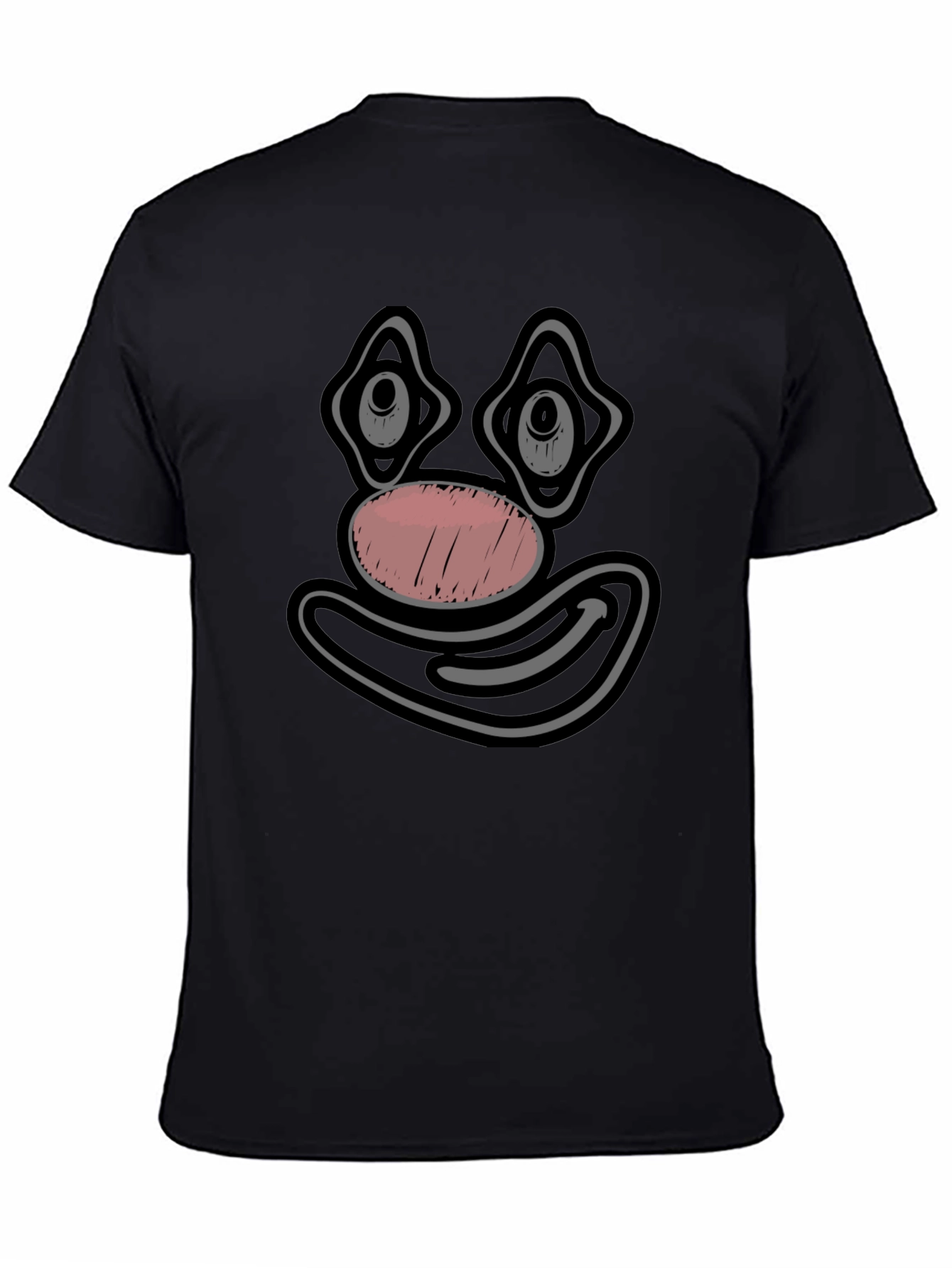 Clown Face Graphic Tee - Black Cotton T-Shirt