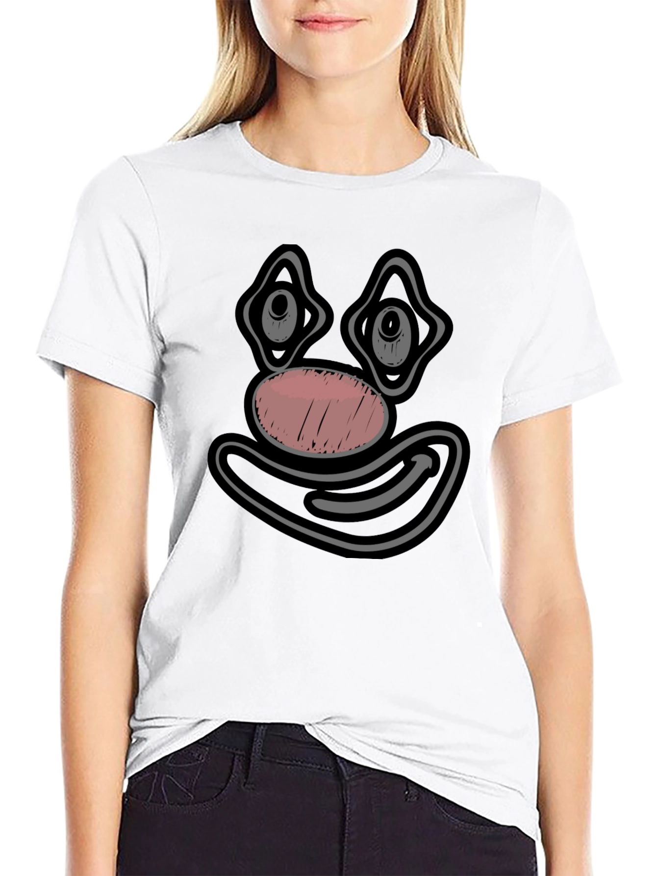 Clown Face Graphic Tee - Black Cotton T-Shirt