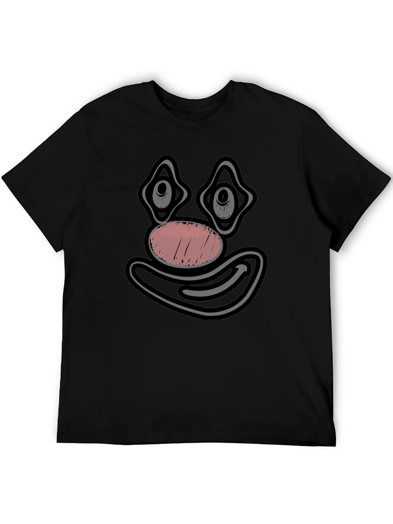 Clown Face Graphic Tee - Black Cotton T-Shirt