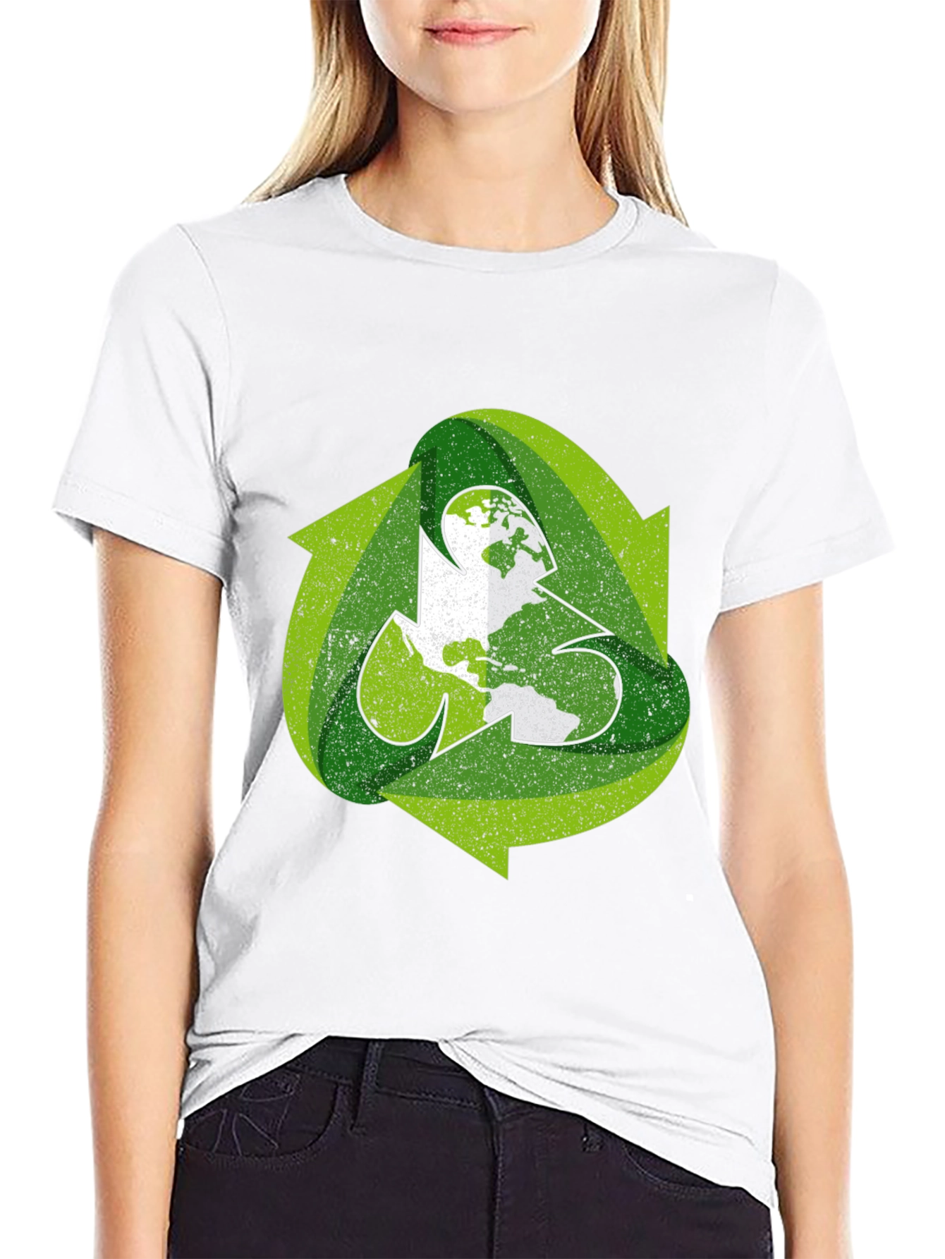 Eco-Friendly Earth Recycle Symbol T-Shirt