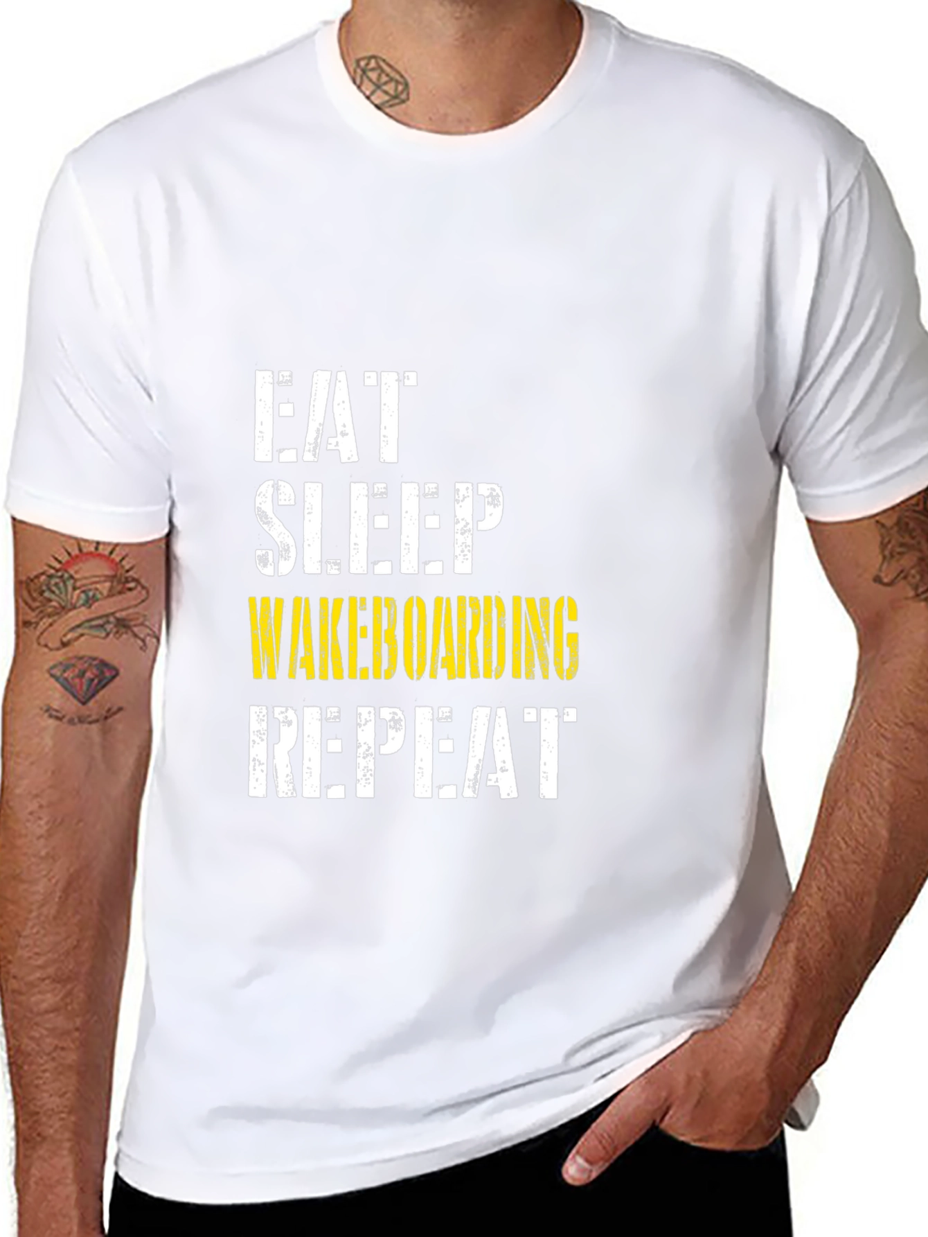 Eat Sleep Wakeboarding Repeat Graphic Tee