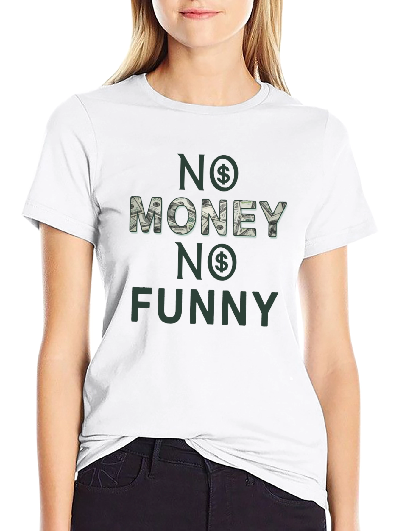 No Money No Funny T-Shirt - Black Graphic Tee