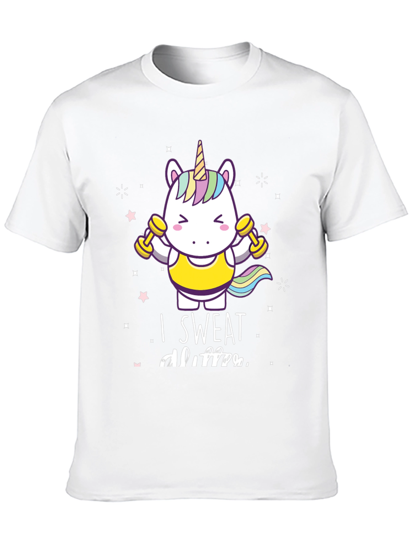 Unicorn I Sweat Glitter Graphic Tee