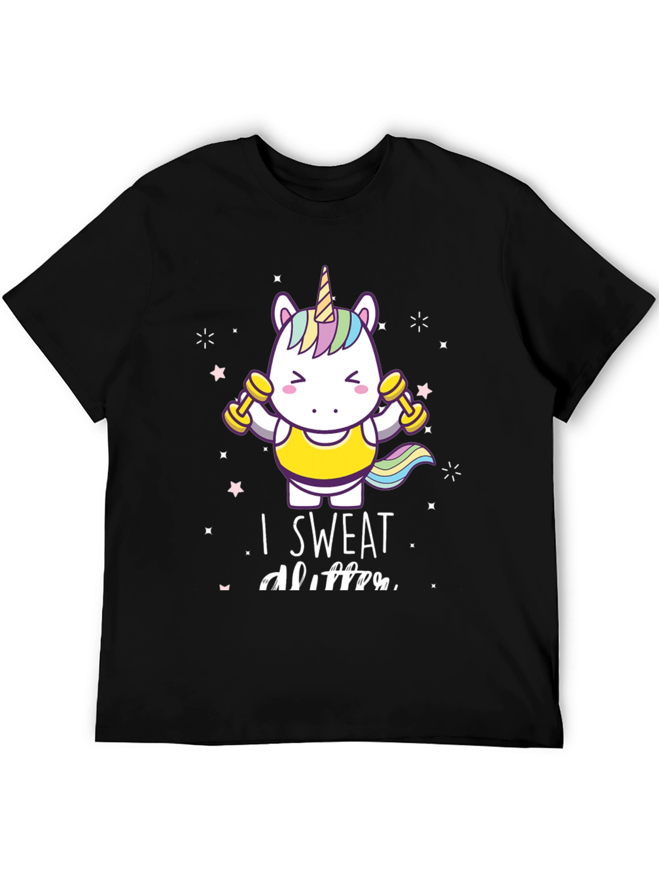 Unicorn I Sweat Glitter Graphic Tee