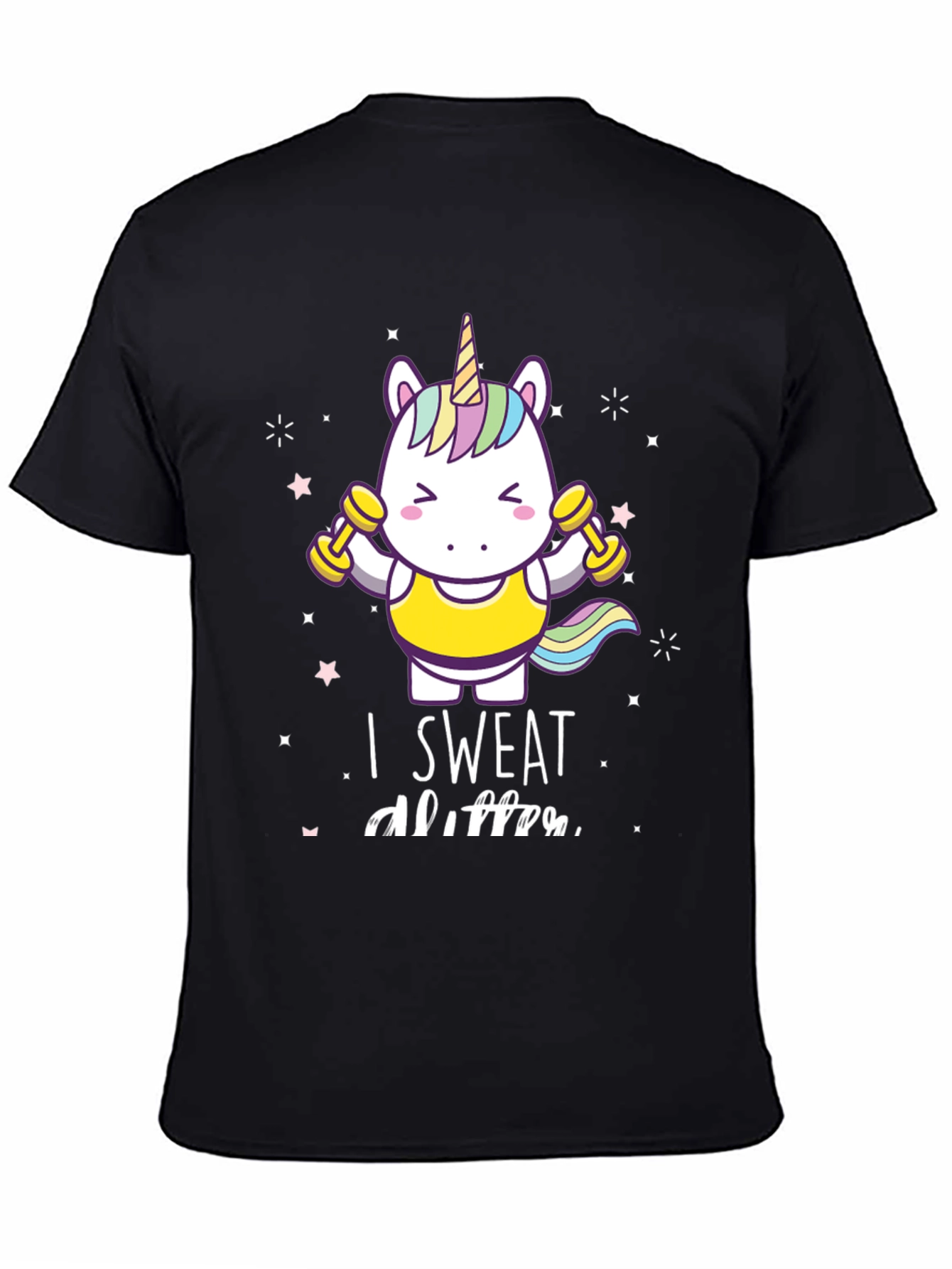 Unicorn I Sweat Glitter Graphic Tee