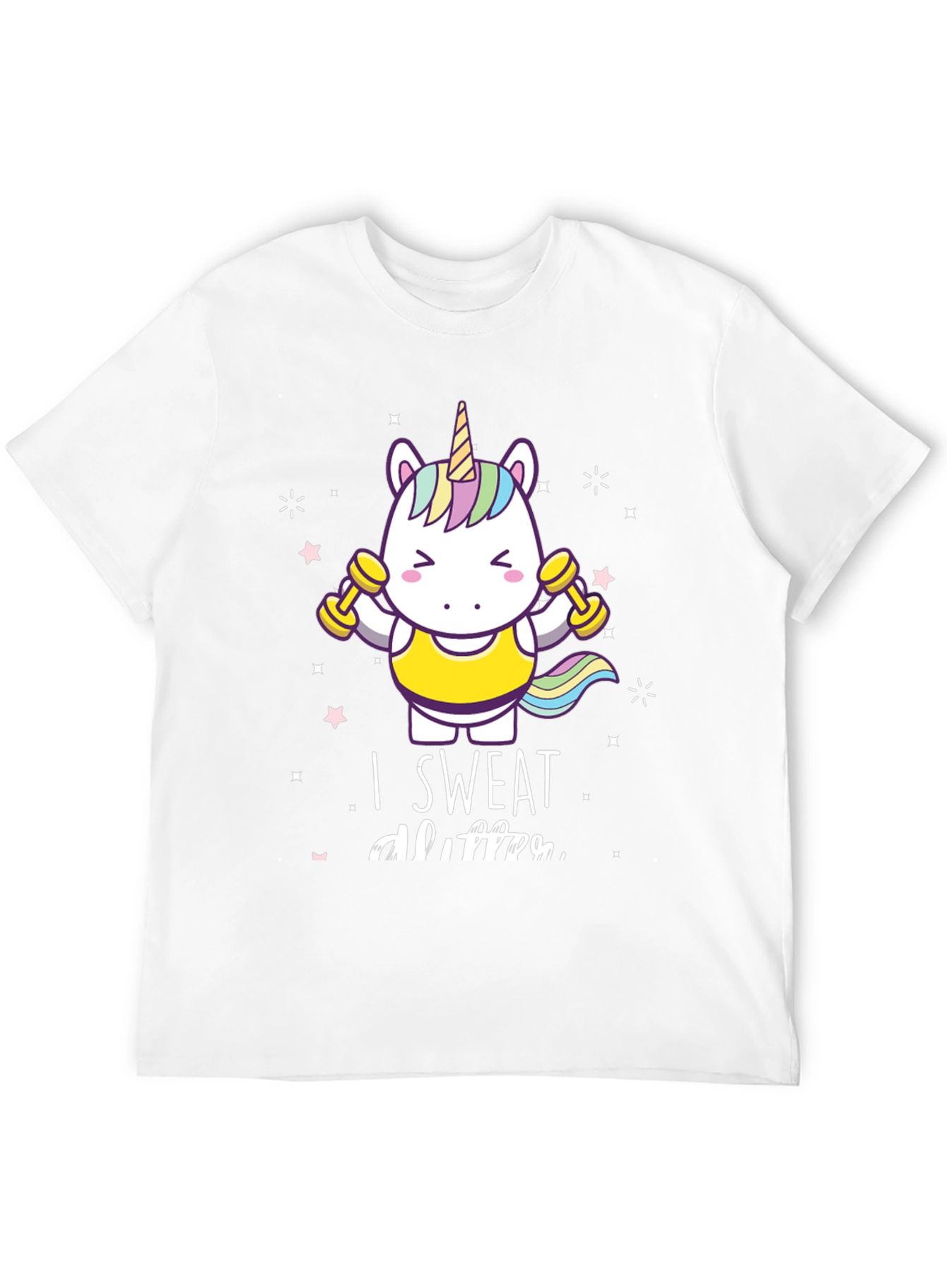 Unicorn I Sweat Glitter Graphic Tee