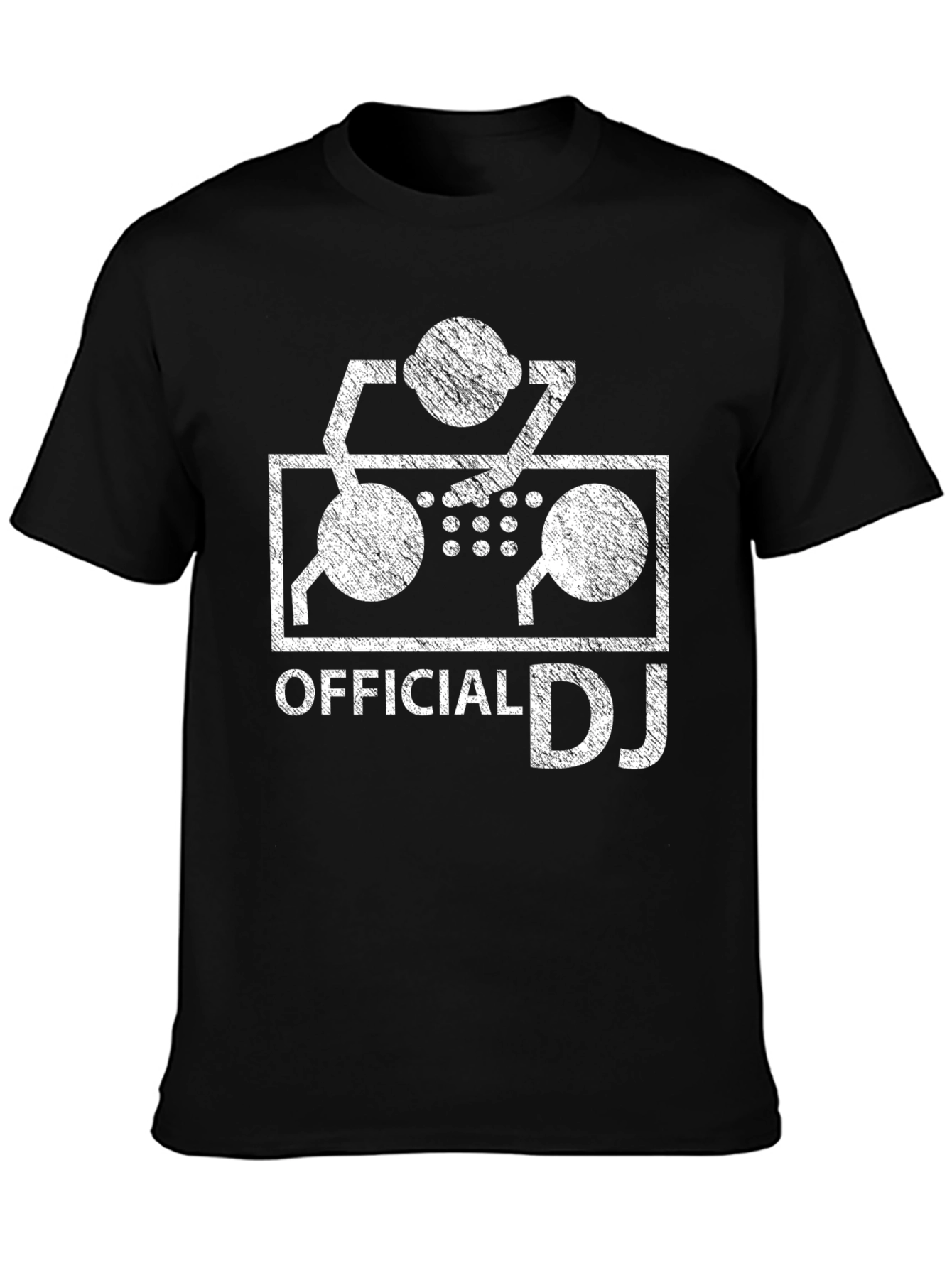 Official DJ Graphic Tee - Black Cotton Blend Shirt