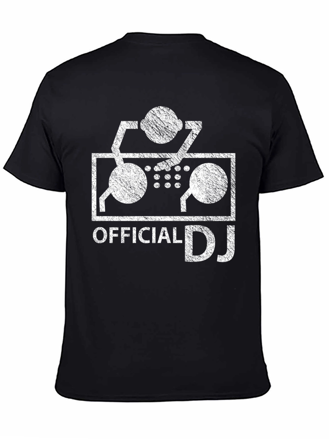 Official DJ Graphic Tee - Black Cotton Blend Shirt