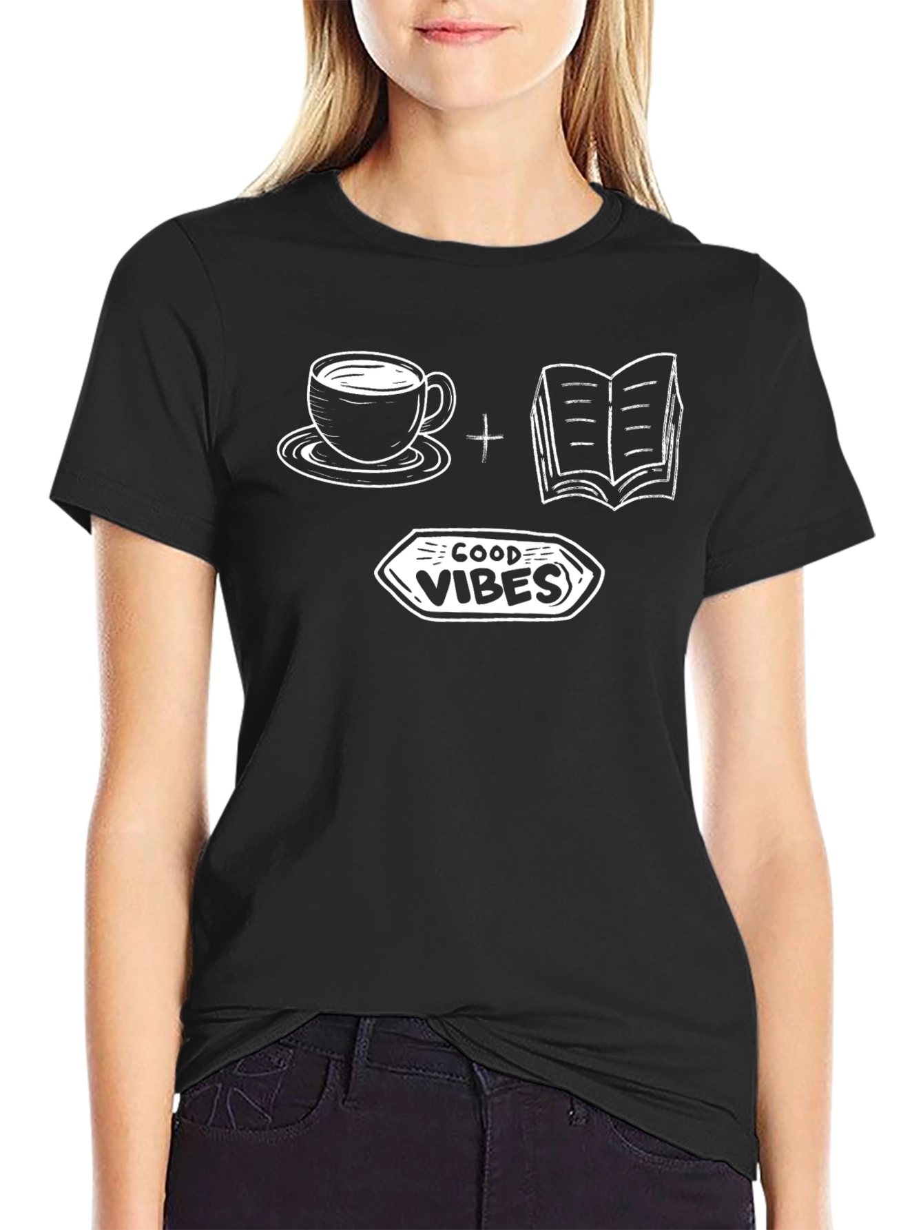 Good Vibes Coffee & Books Graphic Tee