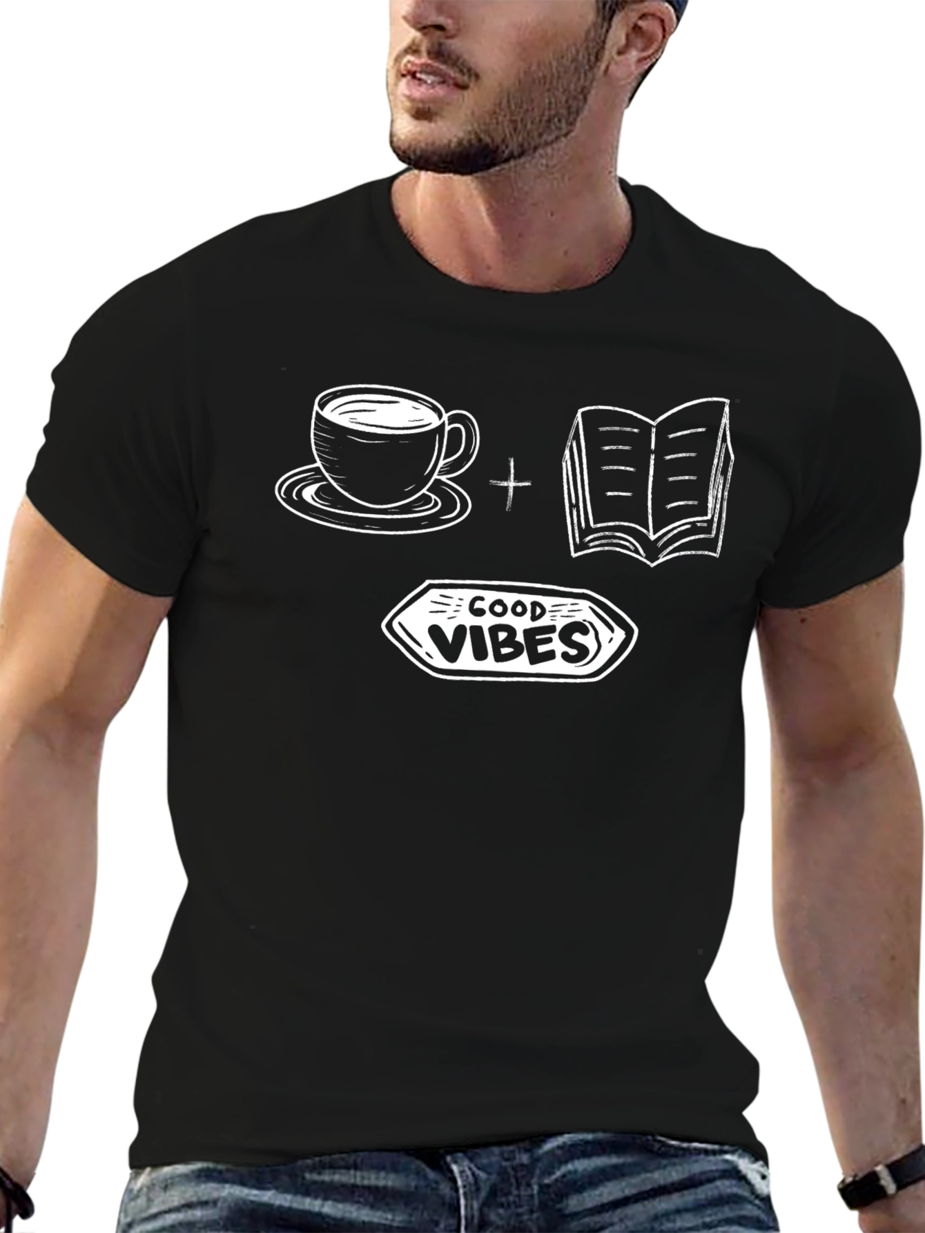 Good Vibes Coffee & Books Graphic Tee