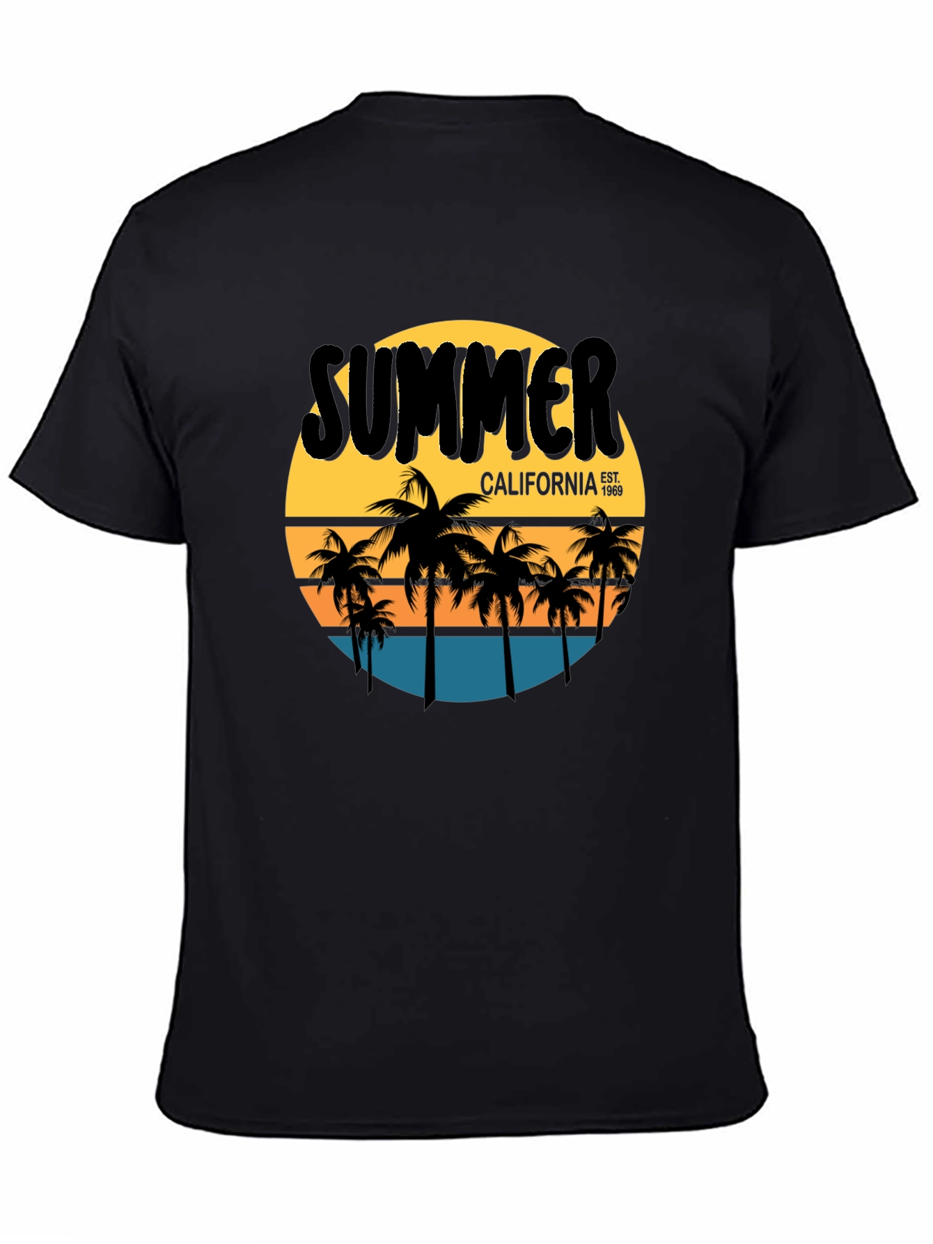 Summer California Graphic Tee - Palm Tree T-Shirt
