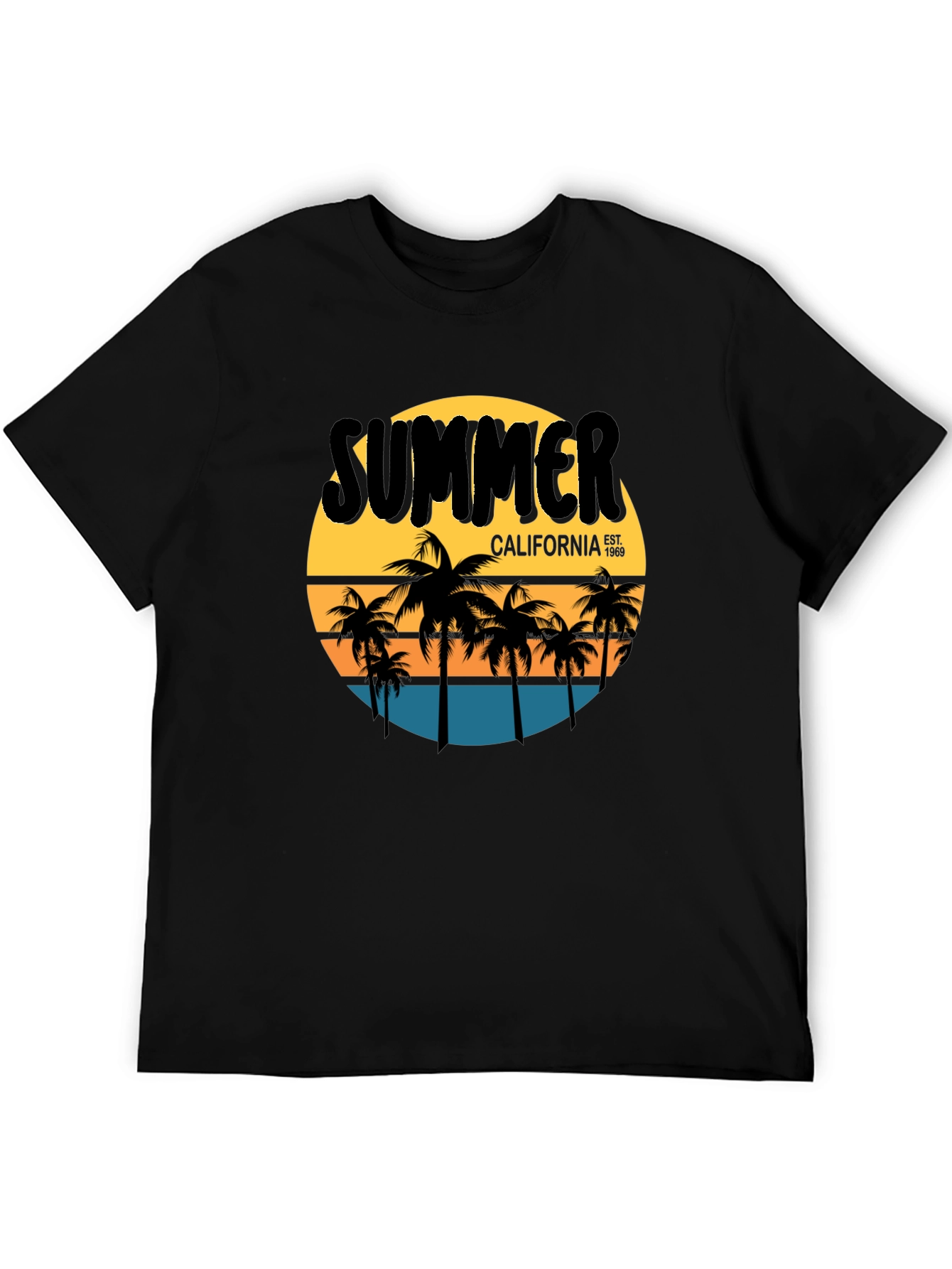Summer California Graphic Tee - Palm Tree T-Shirt