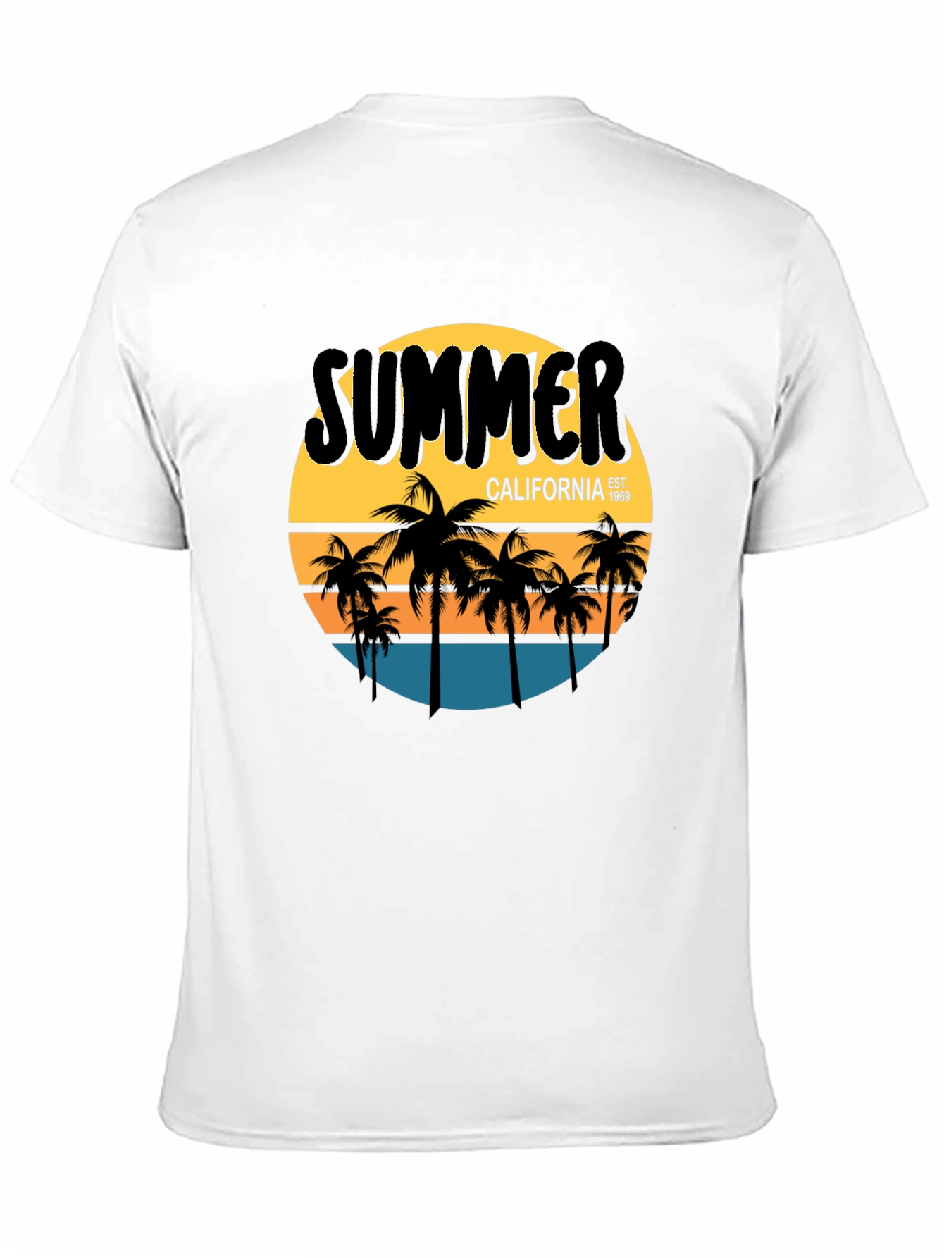 Summer California Graphic Tee - Palm Tree T-Shirt
