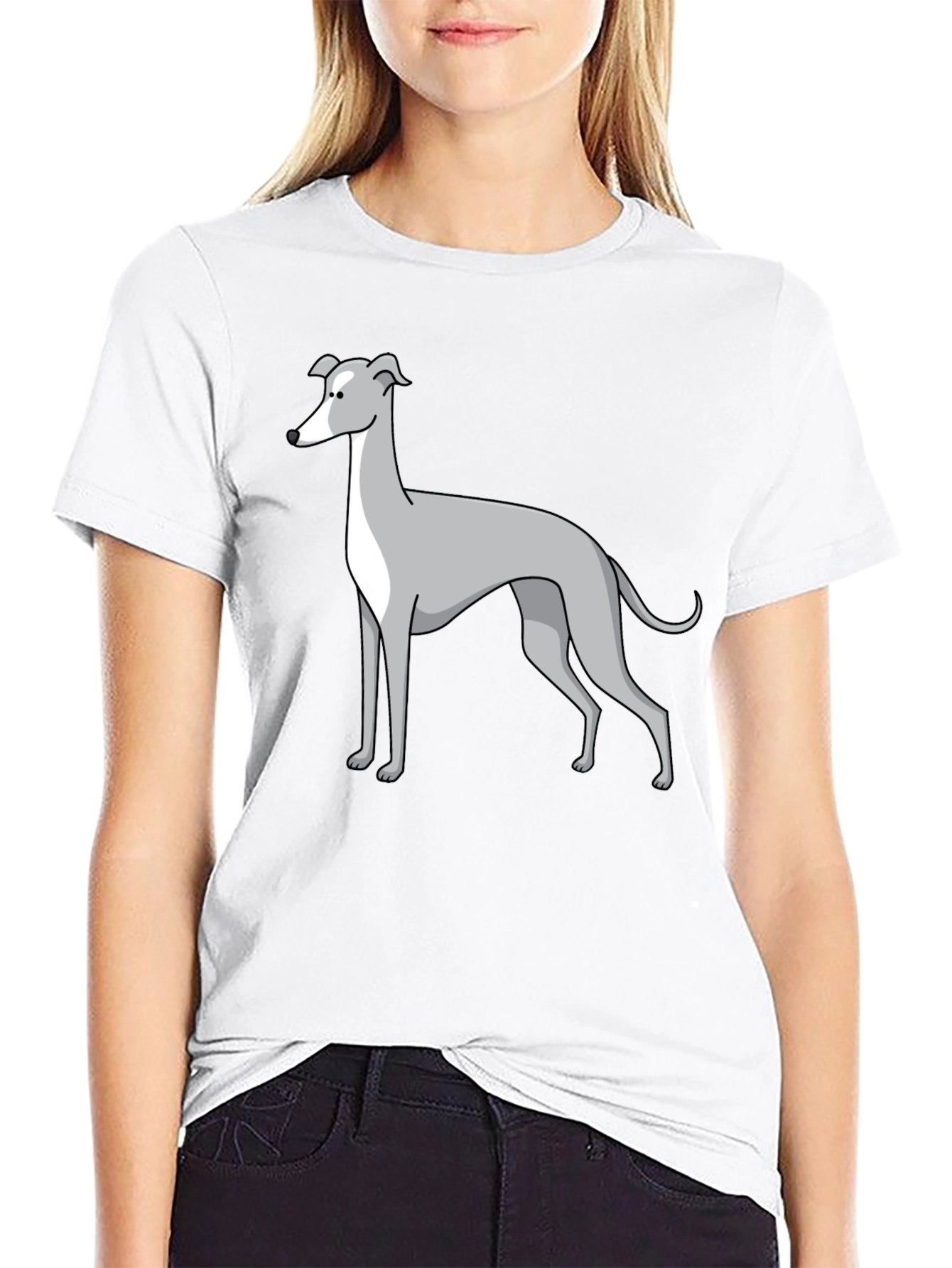 Greyhound Graphic Tee - Black Cotton T-Shirt