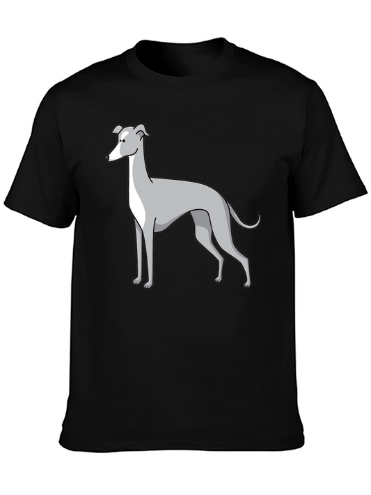 Greyhound Graphic Tee - Black Cotton T-Shirt