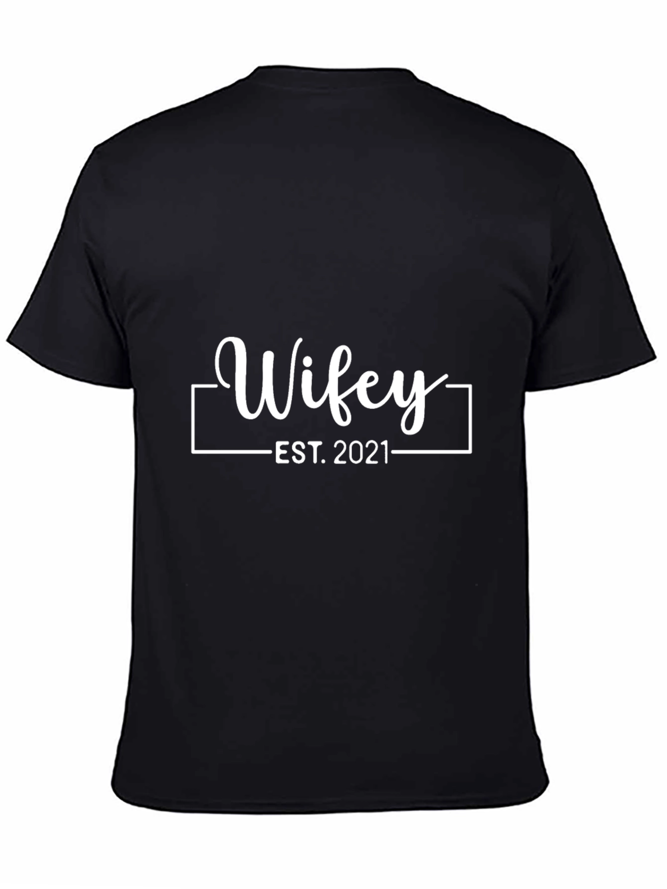 Wifey Est. 2021 Graphic T-Shirt - Black