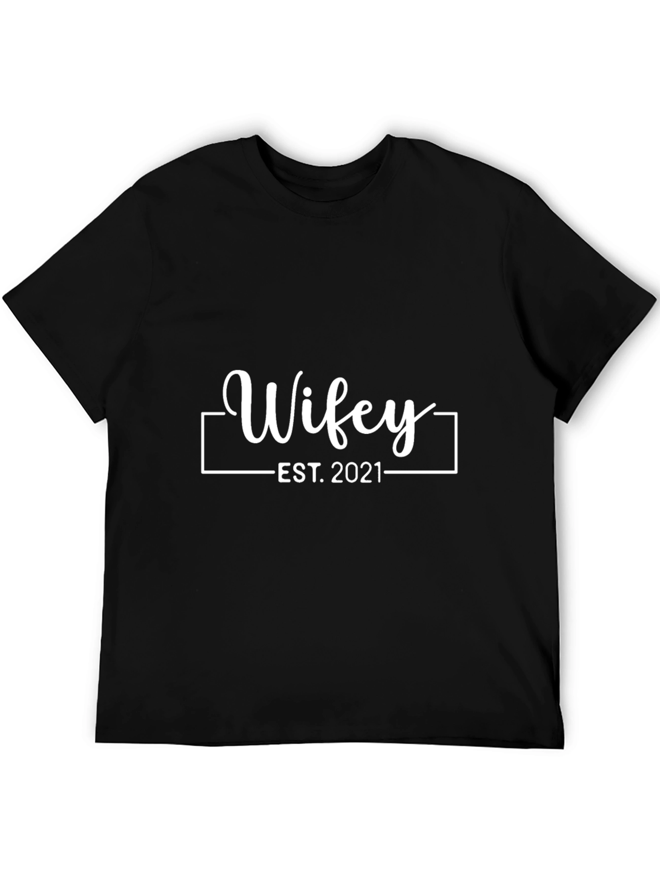 Wifey Est. 2021 Graphic T-Shirt - Black